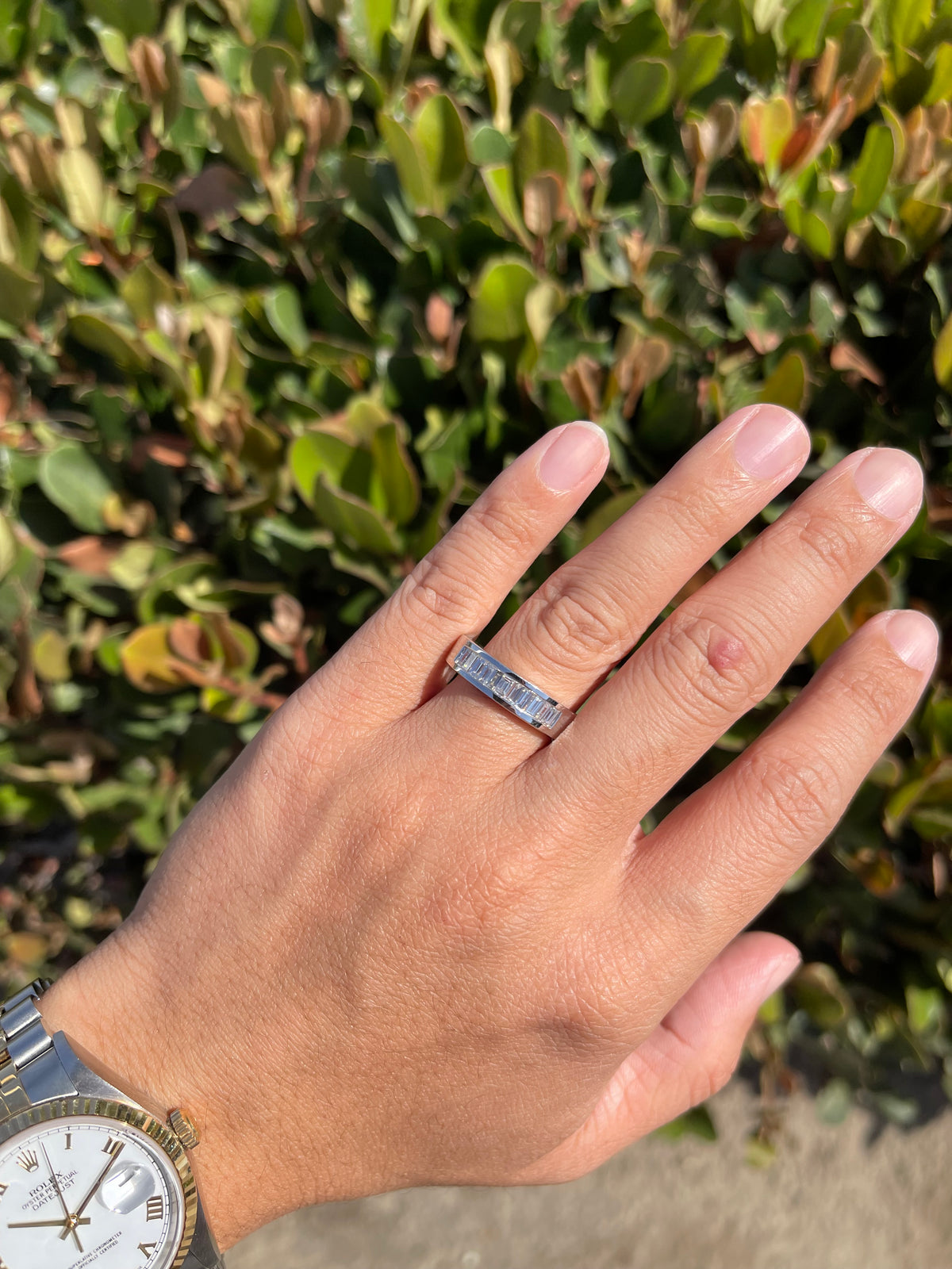 0.75ct Polished Channel Set Baguette Diamond Wedding Band 14K Gold MR023