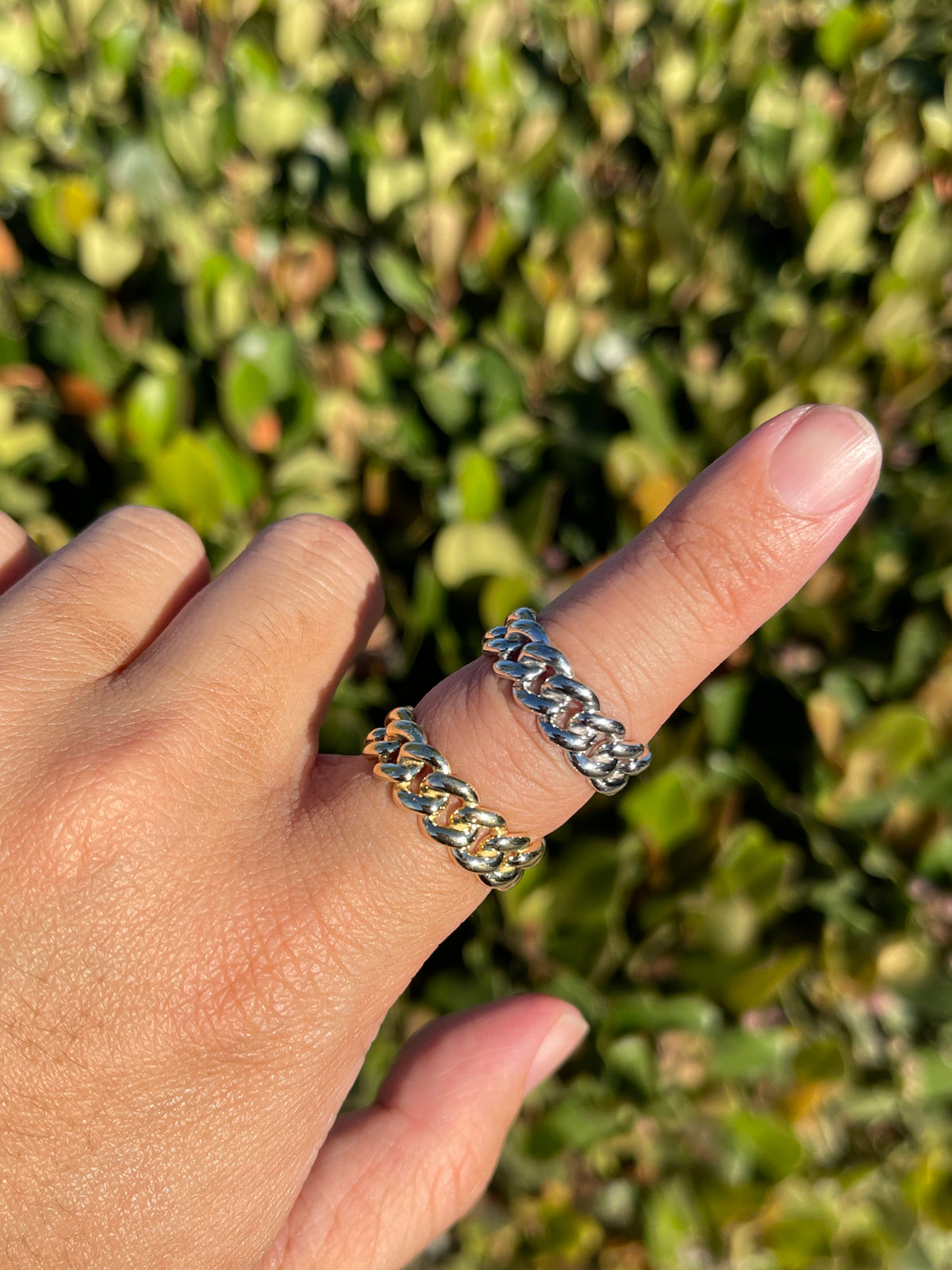 Men's Cuban Link Ring Solid 14K Gold MR005