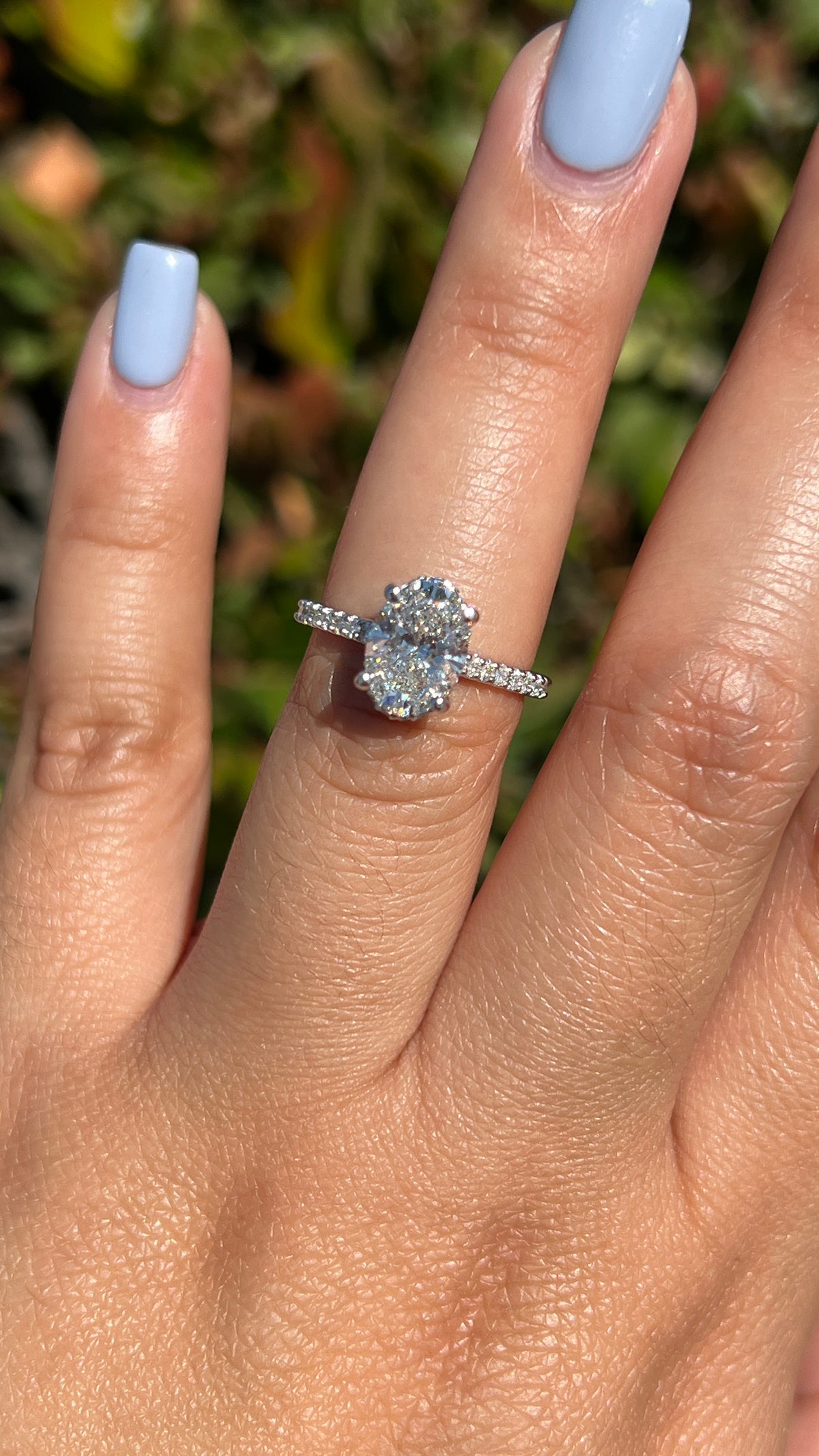 Jodi 1.91ct E-VS1 Oval Cut Lab Grown Diamond Engagement Ring 14K Gold