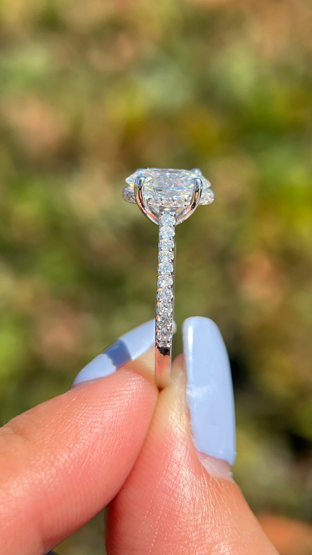 Jodi 1.91ct E-VS1 Oval Cut Lab Grown Diamond Engagement Ring 14K Gold