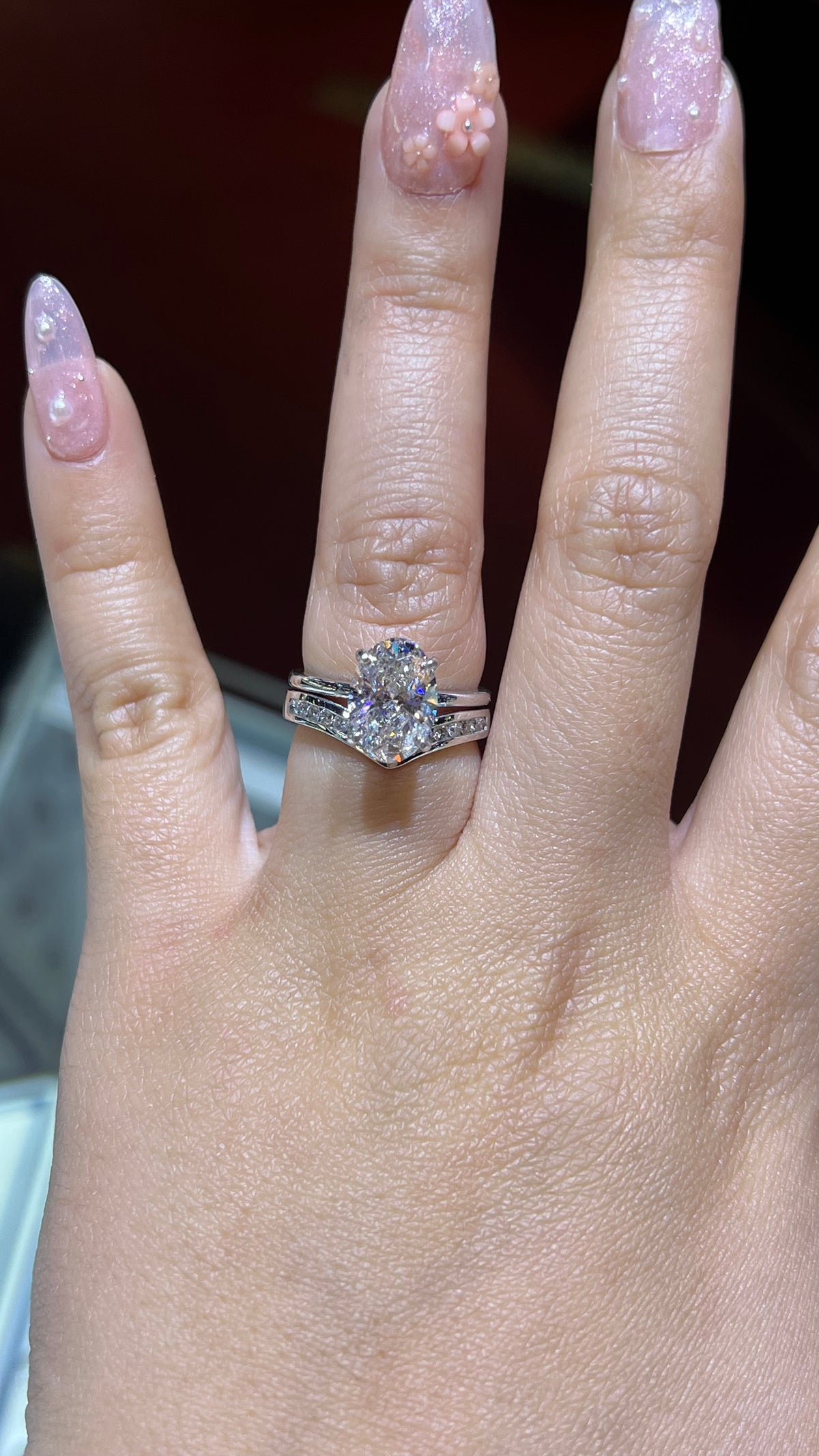 0.43ct Channel Set Chevron Diamond Wedding Band 14K Gold BAN009