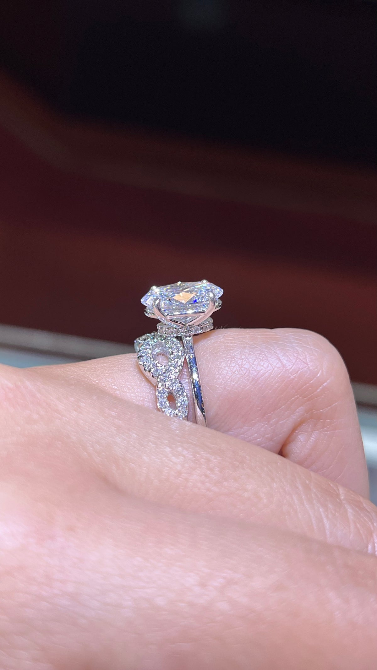 0.56ct Infinity Twist Diamond Wedding Band 14K Gold BAN045