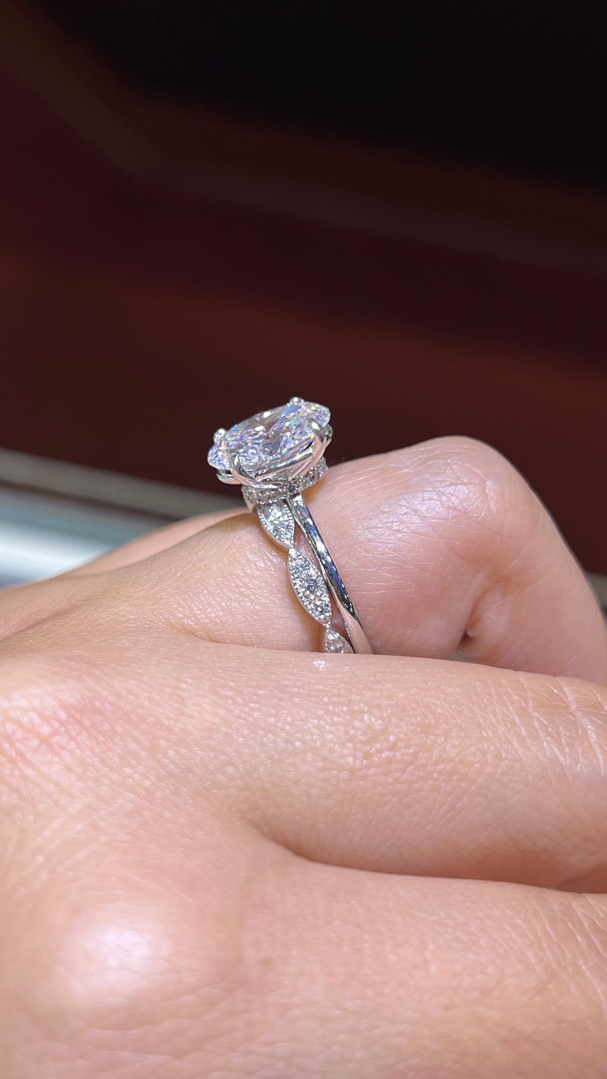 0.29ct Milgrain Beaded Diamond Wedding Band 14K Gold BAN046