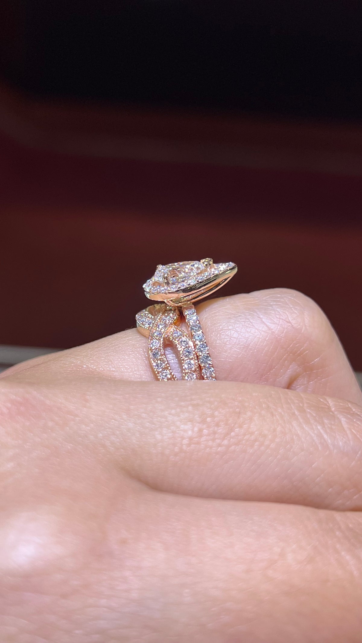 0.45ct Milgrain Beaded Diamond Twist Wedding Band 14K Gold BAN047