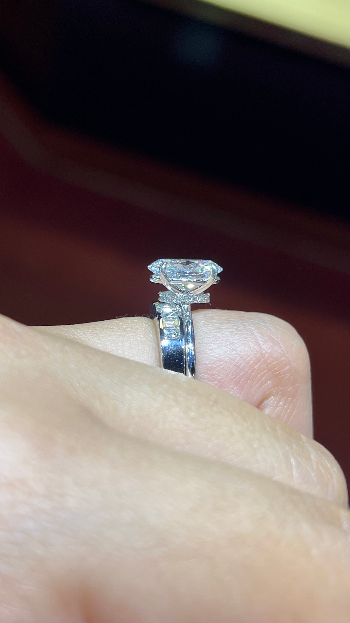 0.75ct Channel Set Baguette/Emerald Diamond Wedding Band 14K Gold BAN062