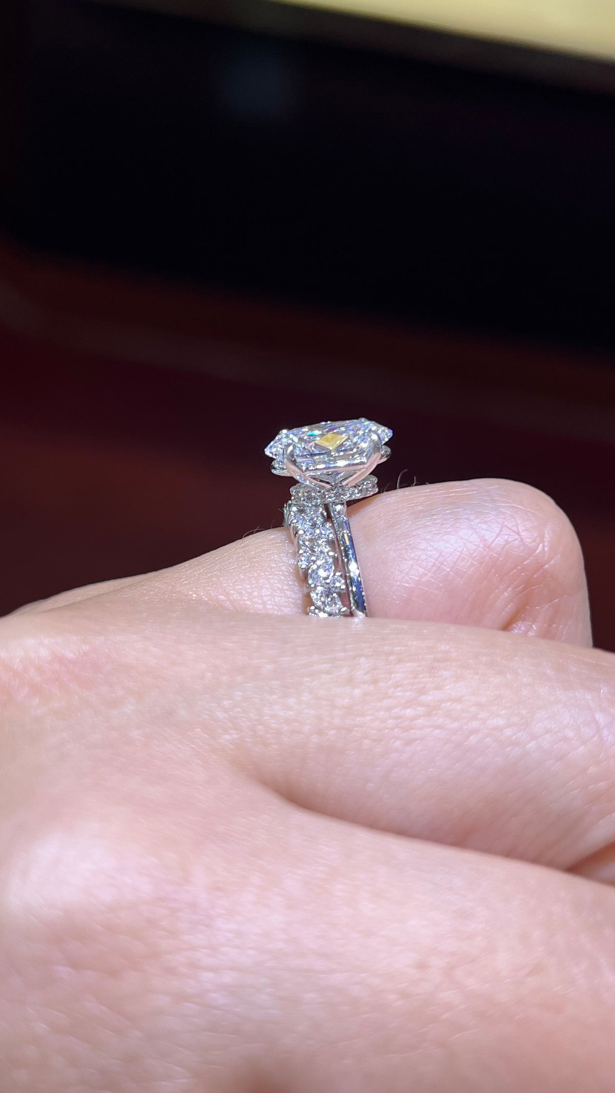 0.70ct Marquise and Round Diamond Wedding Band 14K Gold BAN066