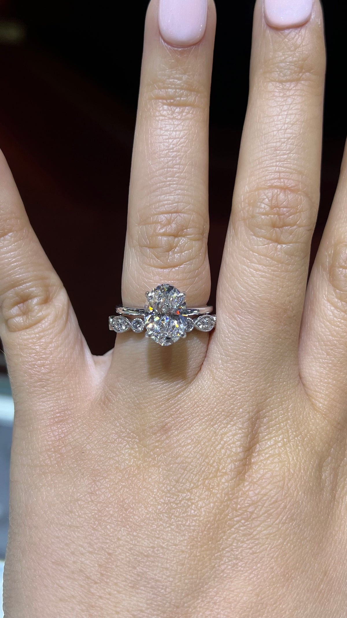 0.40ct Milgrain Beaded Diamond Wedding Band 14K Gold BAN078