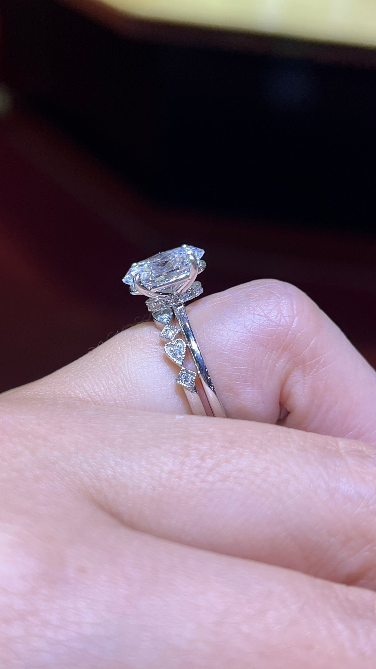 0.14ct Milgrain Beaded Diamond Wedding Band 14K Gold BAN103