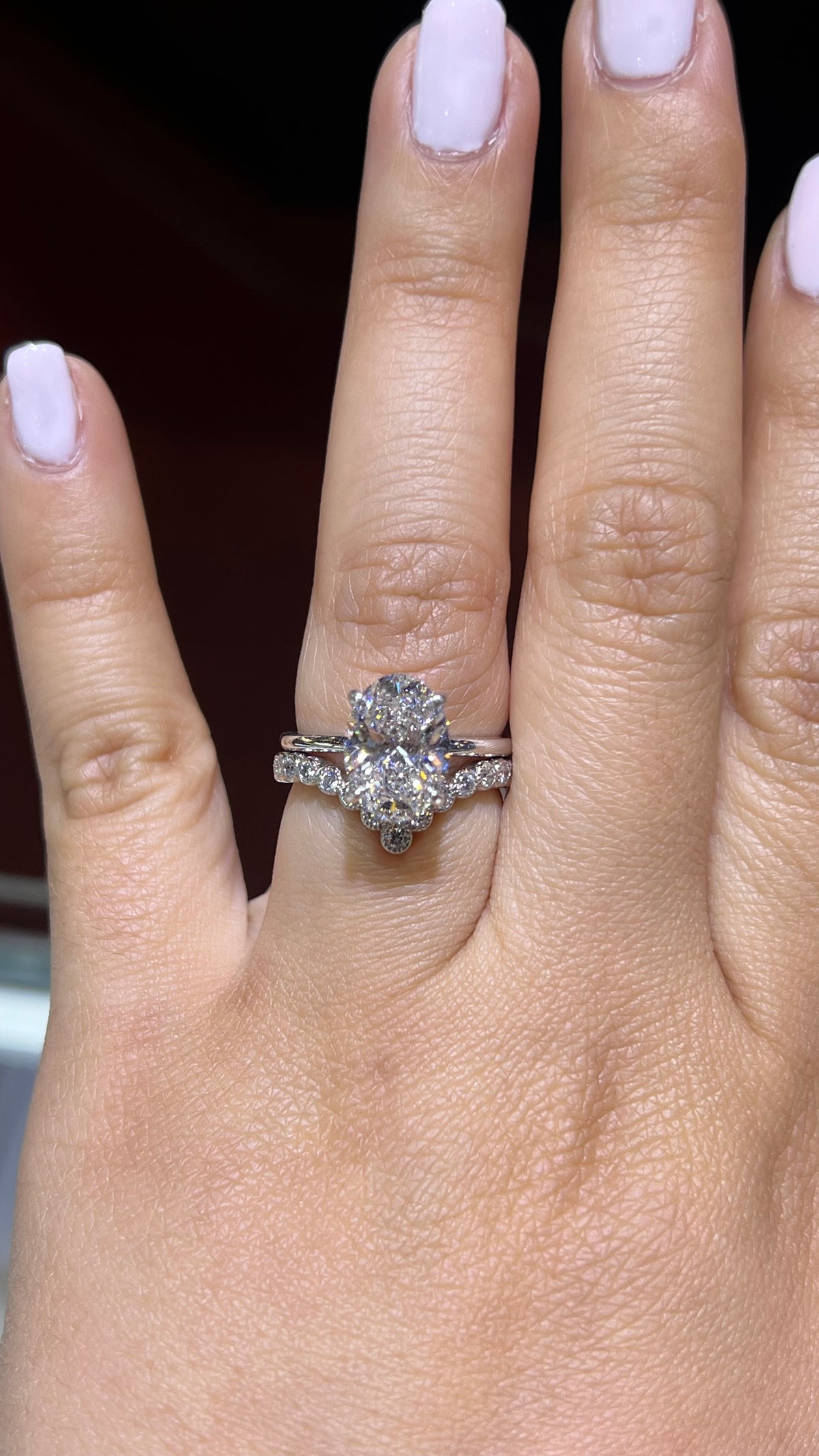 0.38ct Milgrain Beaded Chevron Bezel Diamond Wedding Band 14K Gold BAN108