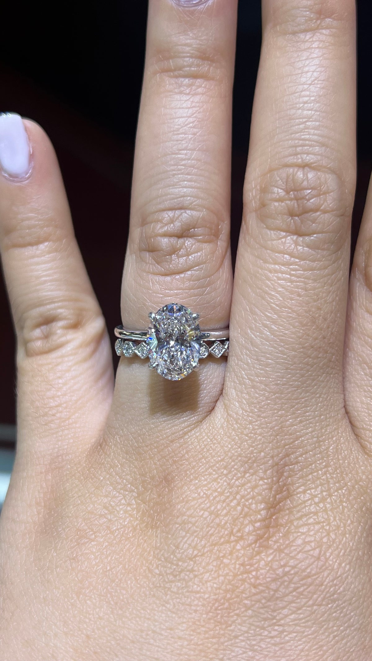 0.10ct Milgrain Beaded Square and Octagon Diamond Wedding Band 14K Gold BAN111