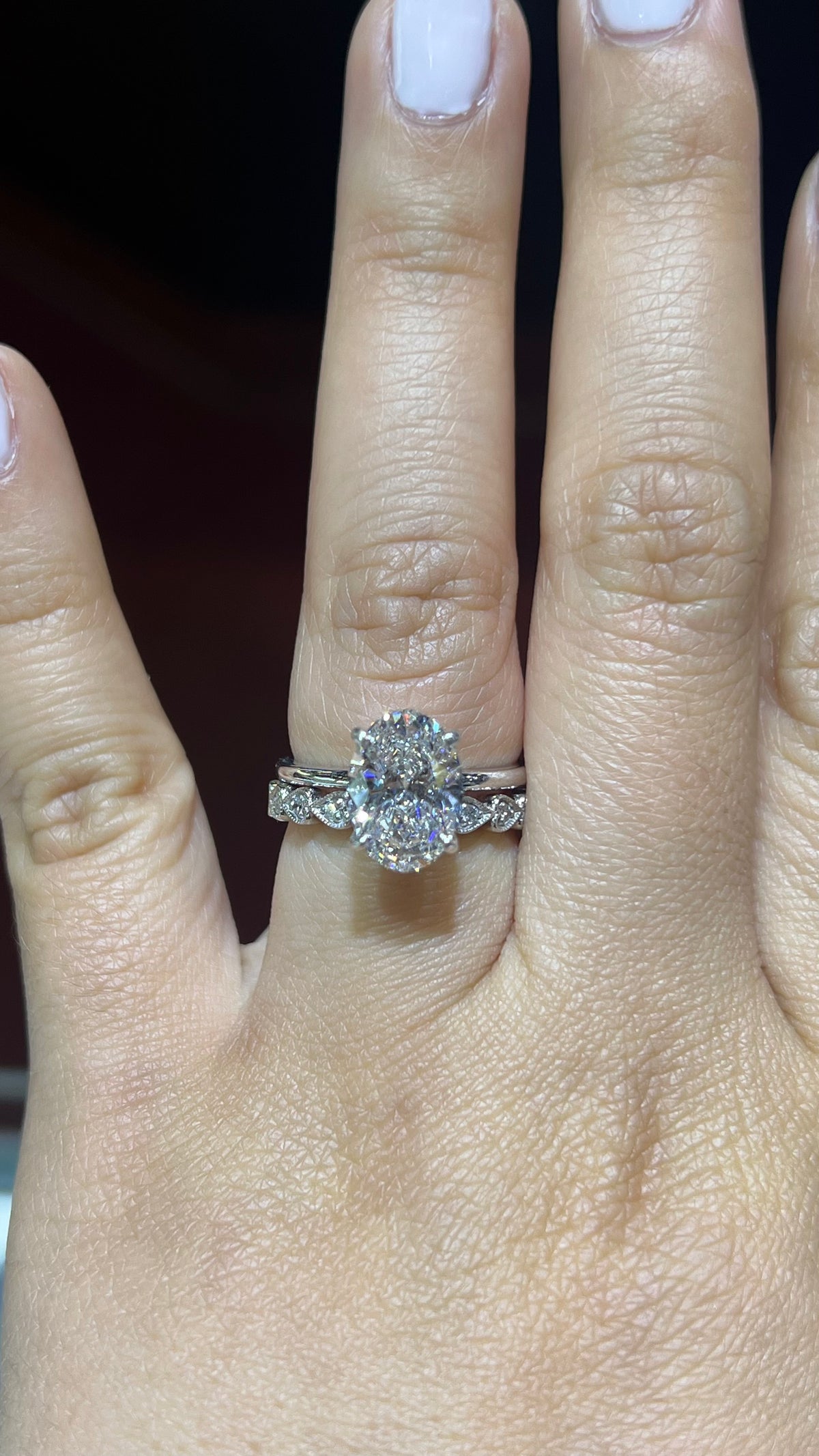 0.10ct Milgrain Beaded Hearts Diamond Wedding Band 14K Gold BAN114