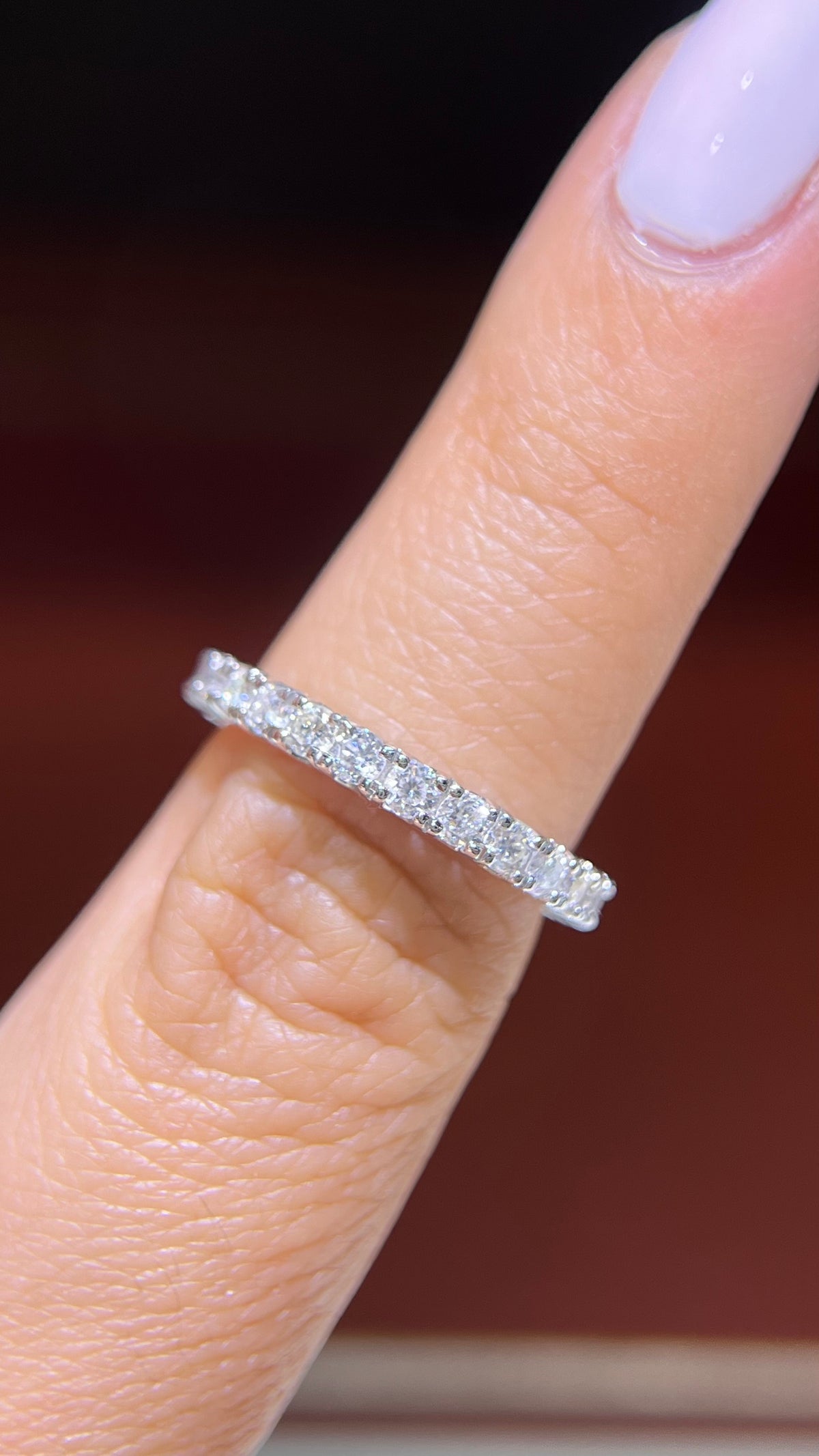 0.90ct Crown Prong Diamond Wedding Band 14K Gold BAN132