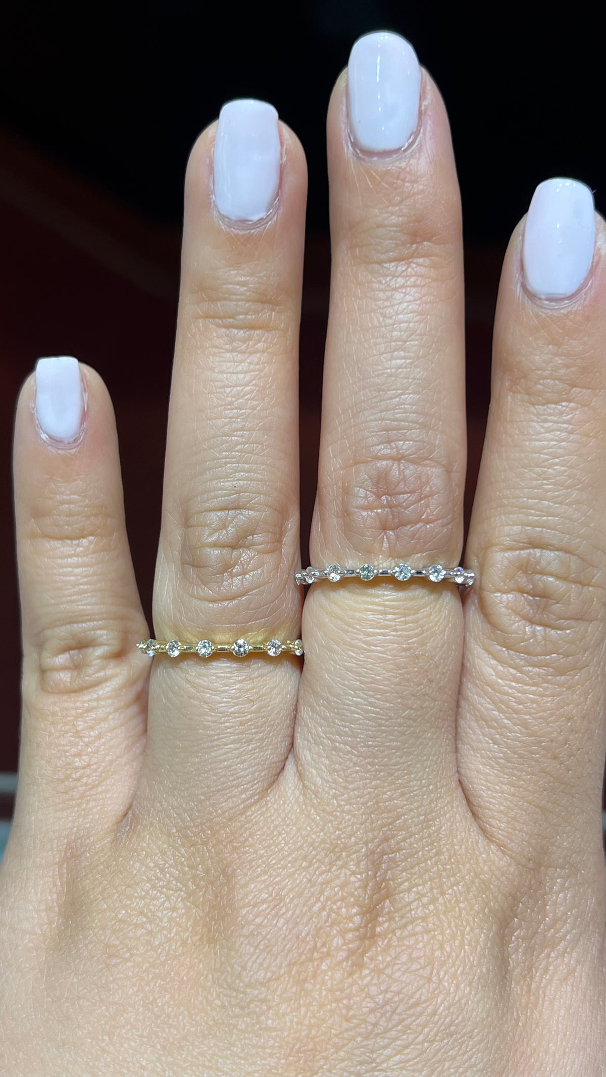 0.25ct Spaced Out Diamond Wedding Band 14K Gold BAN133