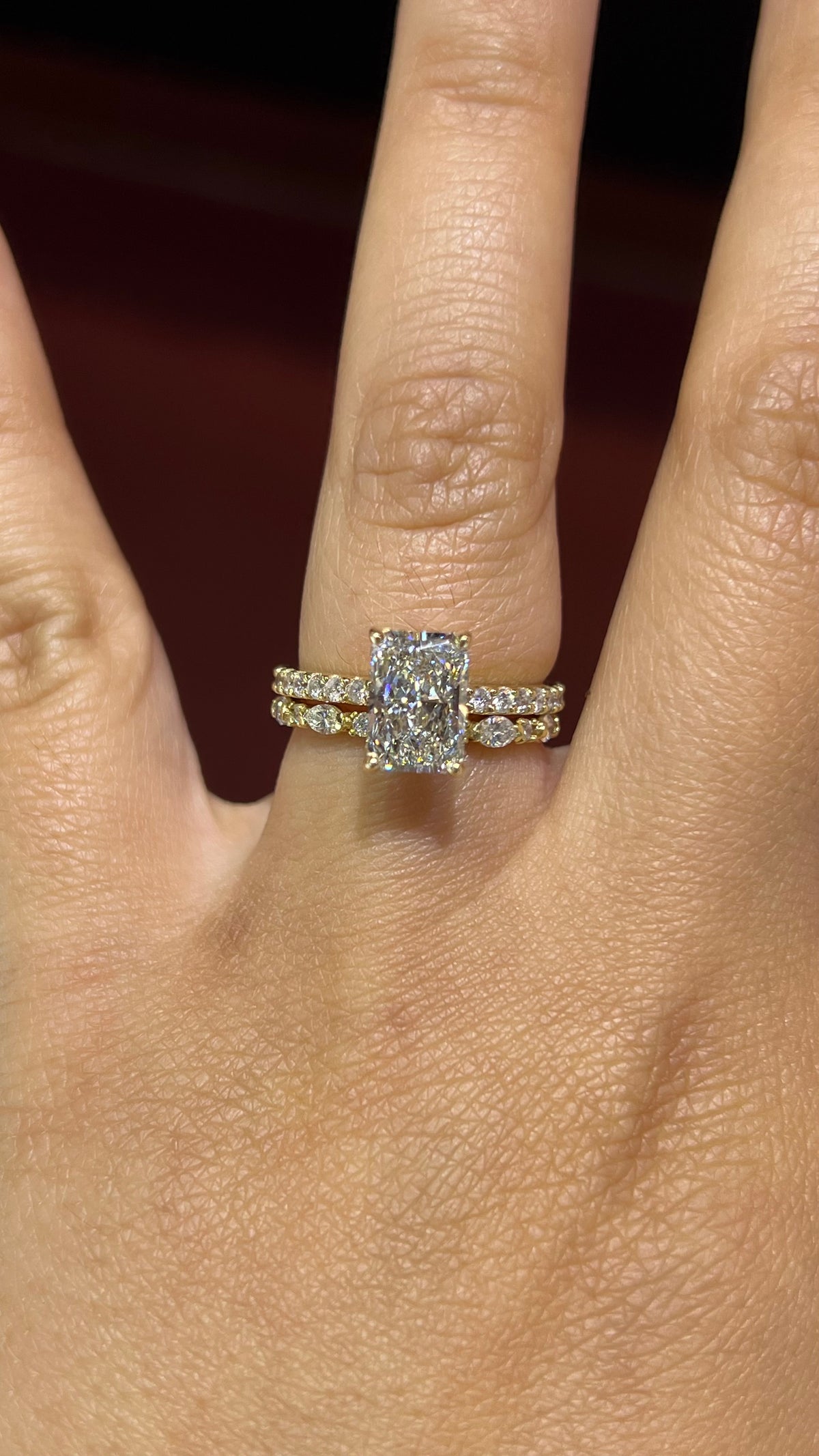 Alternating Marquise Diamond Wedding Band 14K Gold BAN145