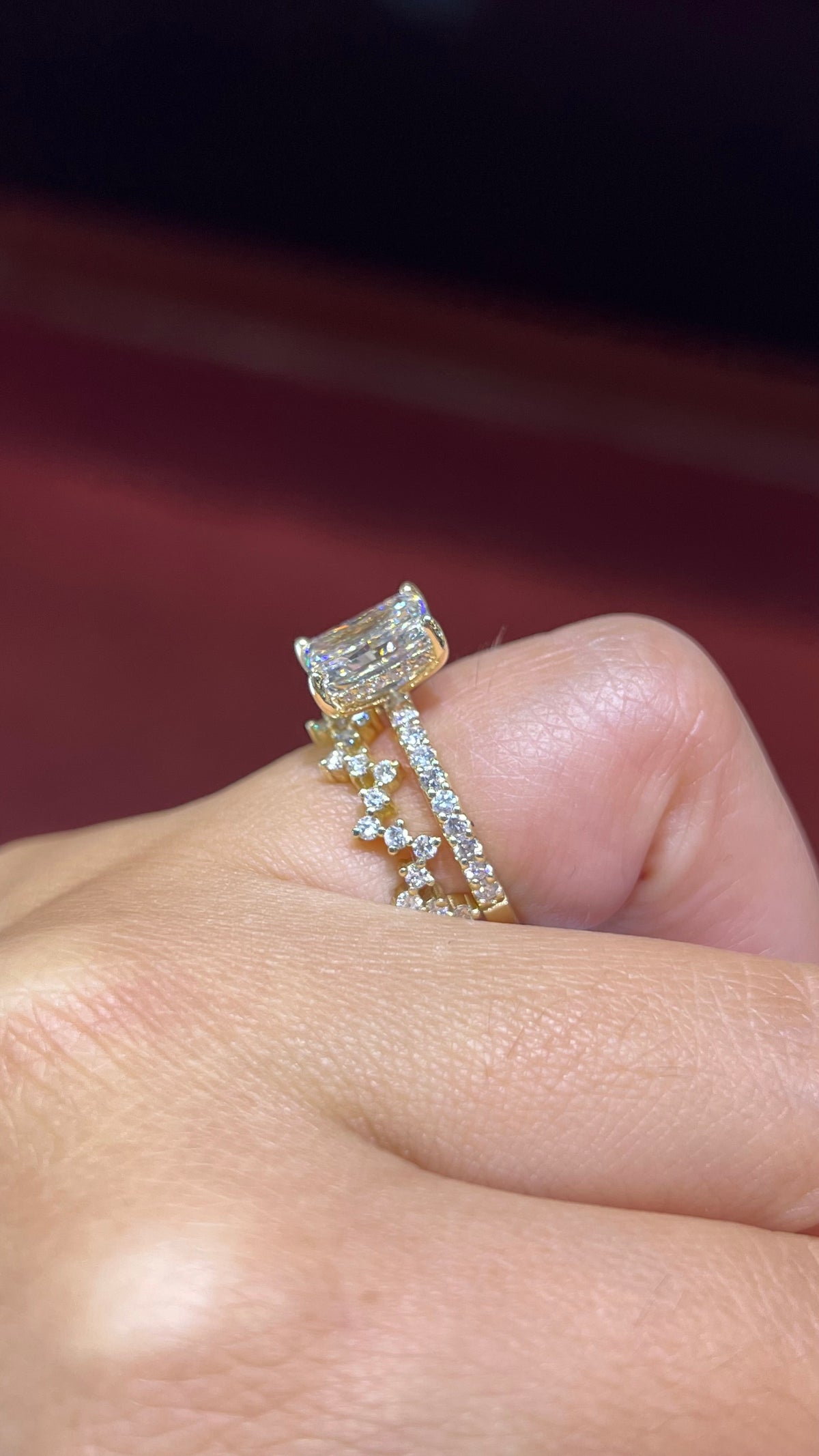 Shared Prong Zigzag Diamond Wedding Band 14K Gold BAN146