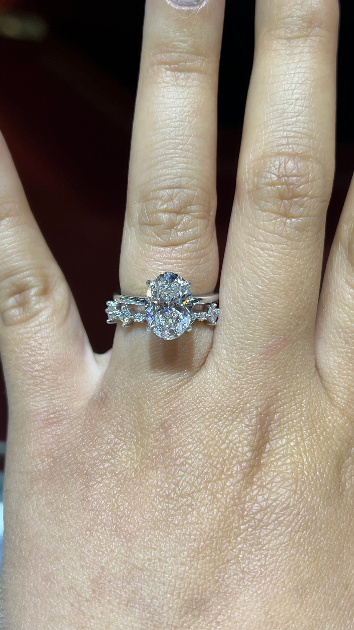 Alternating Princess & Round Diamond Wedding Band 14K Gold BAN148