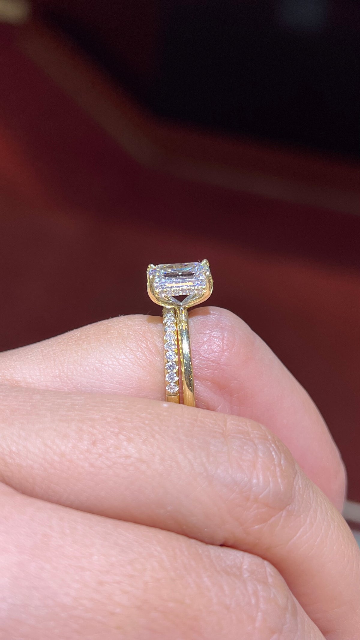 Diamond Pave Wedding Band 14K Gold BAN153