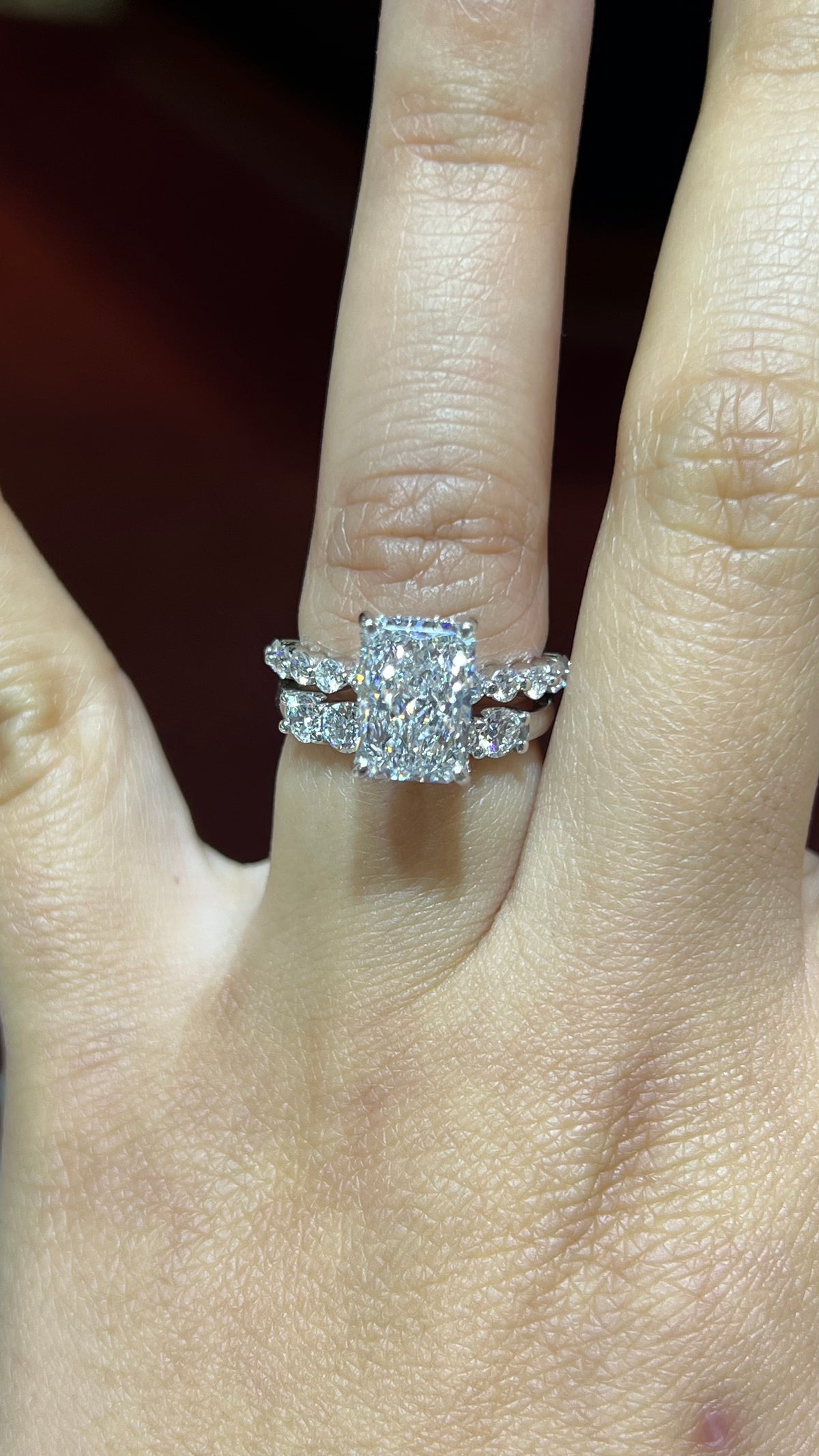 Round Brilliant U-Prong Diamond Wedding Band 14K Gold BAN158