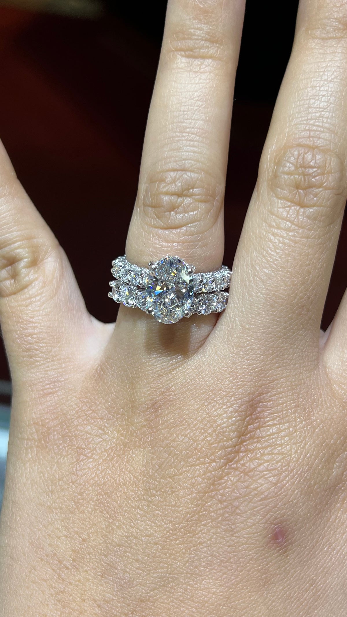 Larger Round Brilliant U-Prong Diamond Wedding Band 14K Gold BAN159