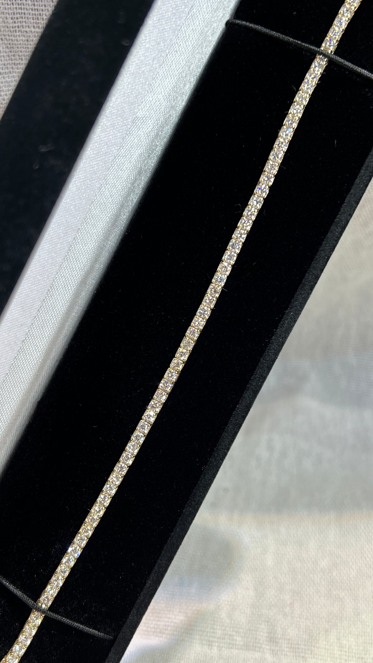 2.6mm Diamond Tennis Bracelet 14K Solid Gold DFB021