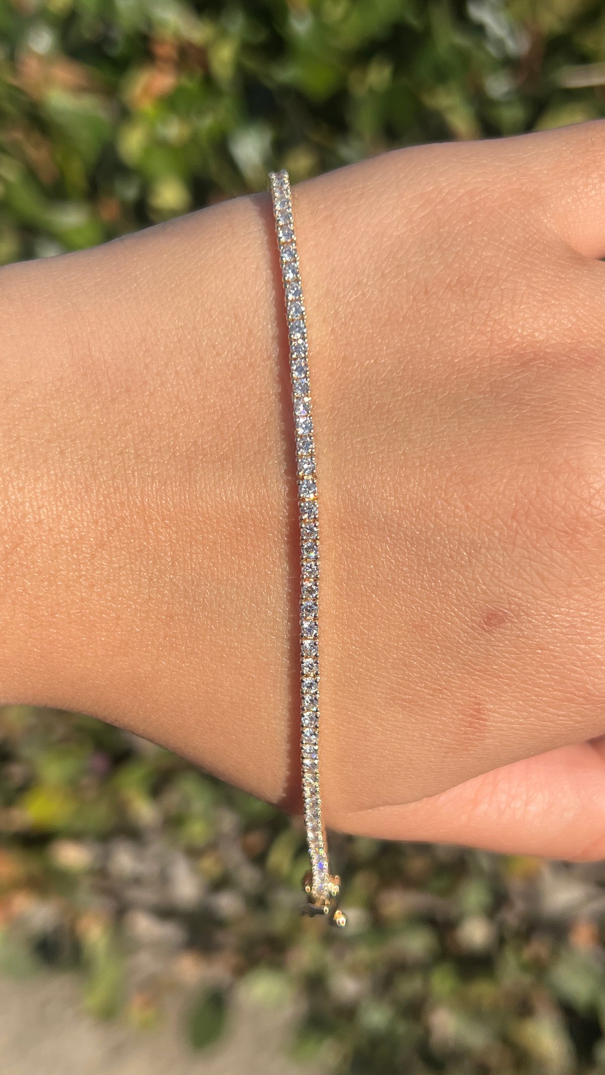 2.0mm Diamond Tennis Bracelet 14K Solid Gold DFB023