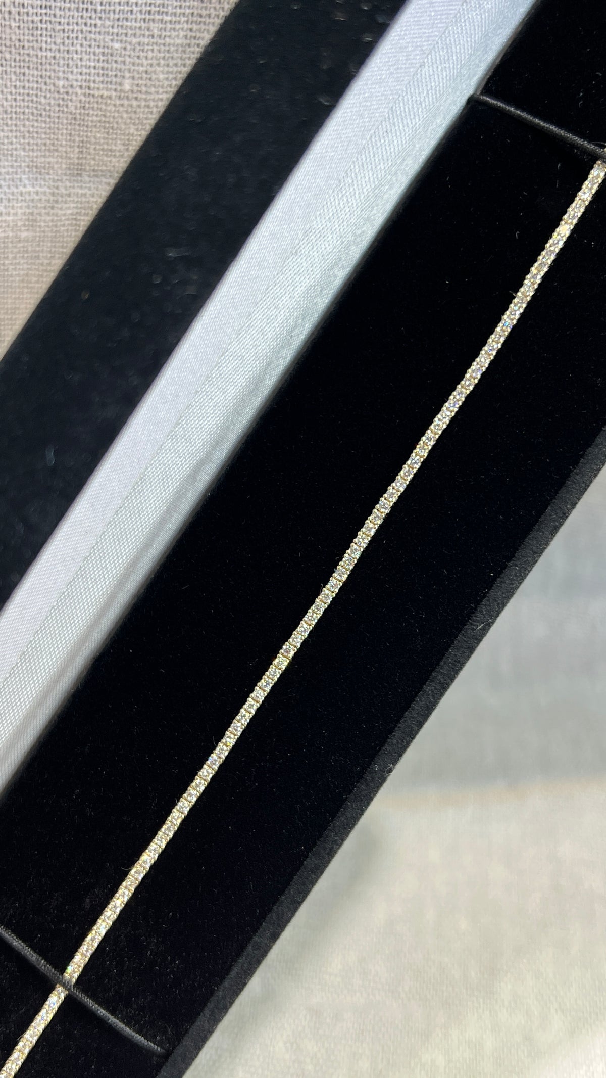 1.5mm Diamond Tennis Bracelet 14K Solid Gold DFB025