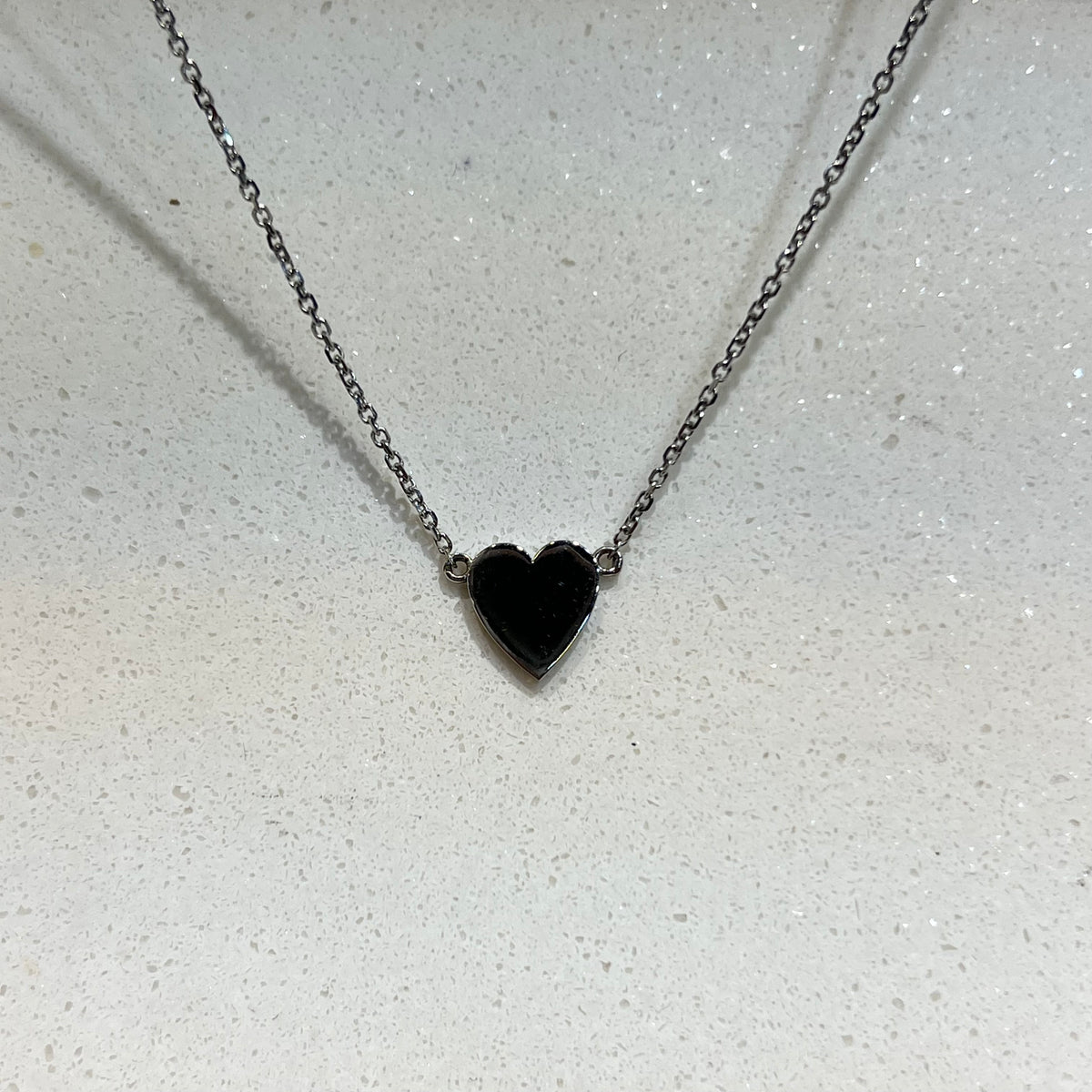 1.1mm Cable Chain w/ Engravable Plain Gold Heart Necklace 14K Gold DFN012