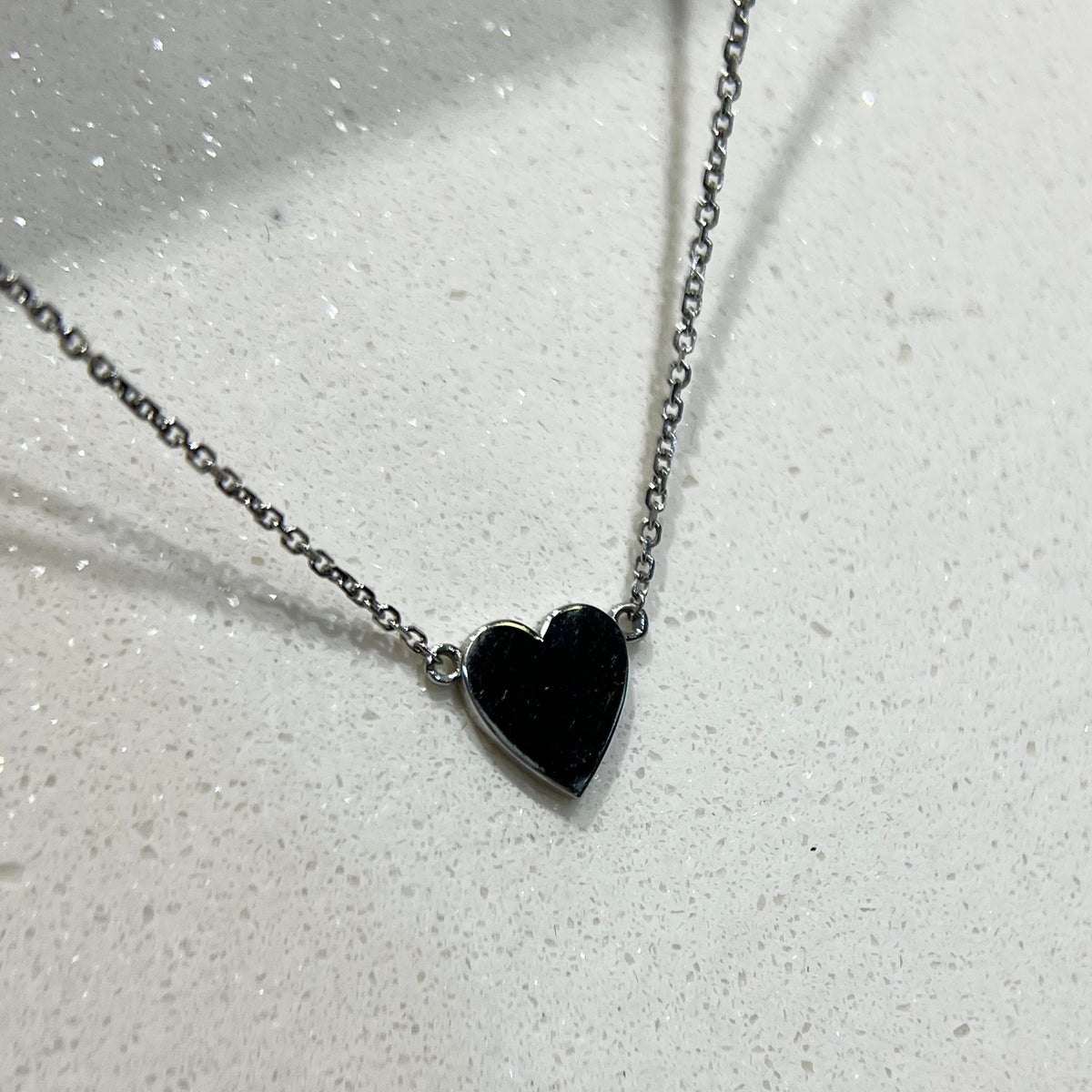 1.1mm Cable Chain w/ Engravable Plain Gold Heart Necklace 14K Gold DFN012