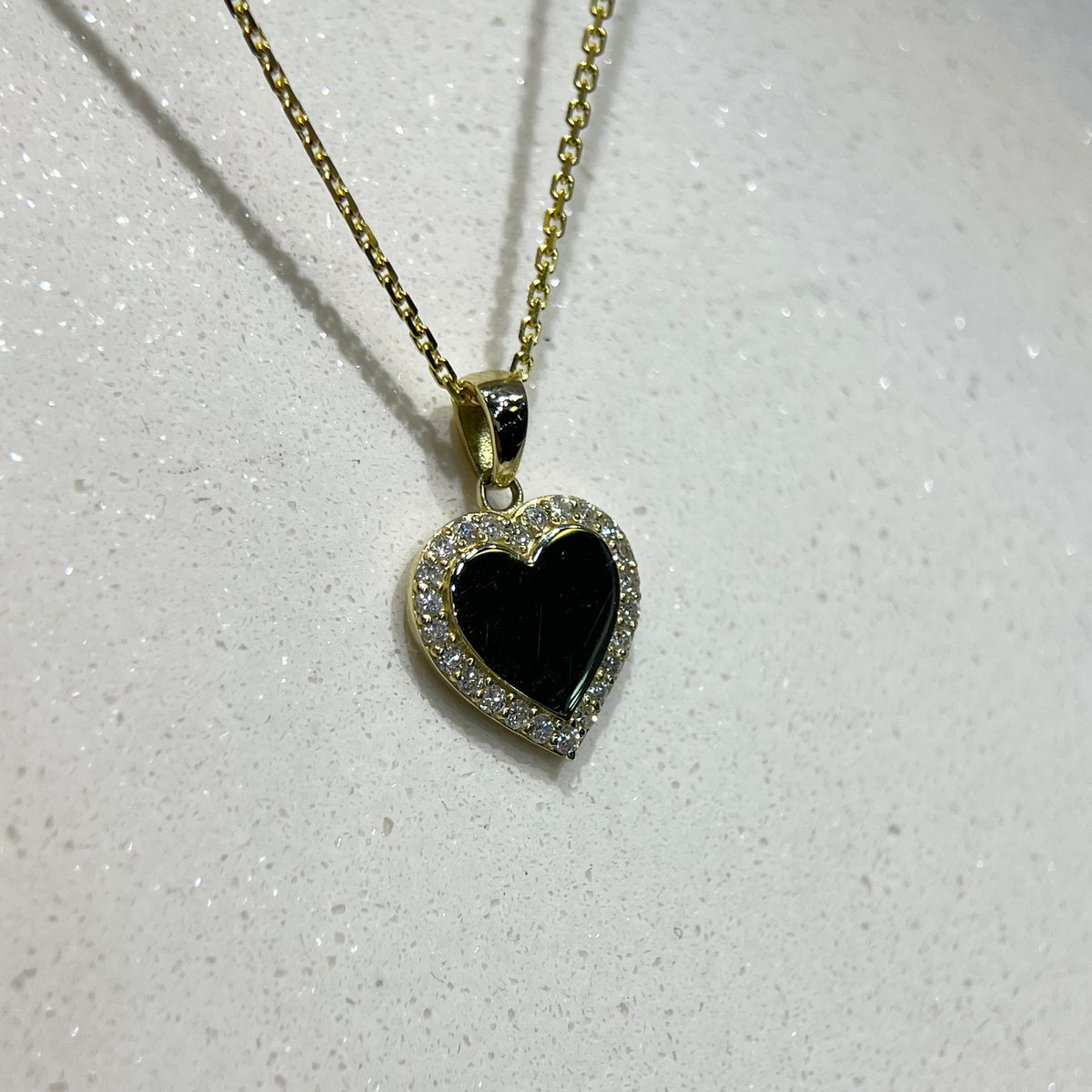 Diamond Pave Heart Pendant 14K Gold DPEN064