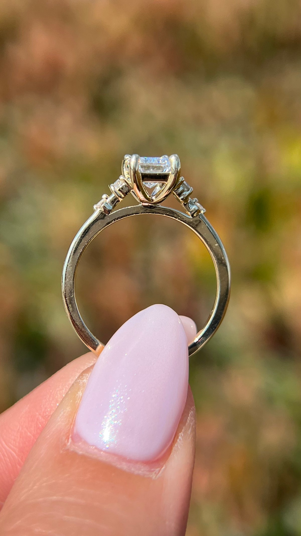 Laci 1.02ct F-VS1 Radiant Cut Lab Grown Diamond Engagement Ring 14K Gold