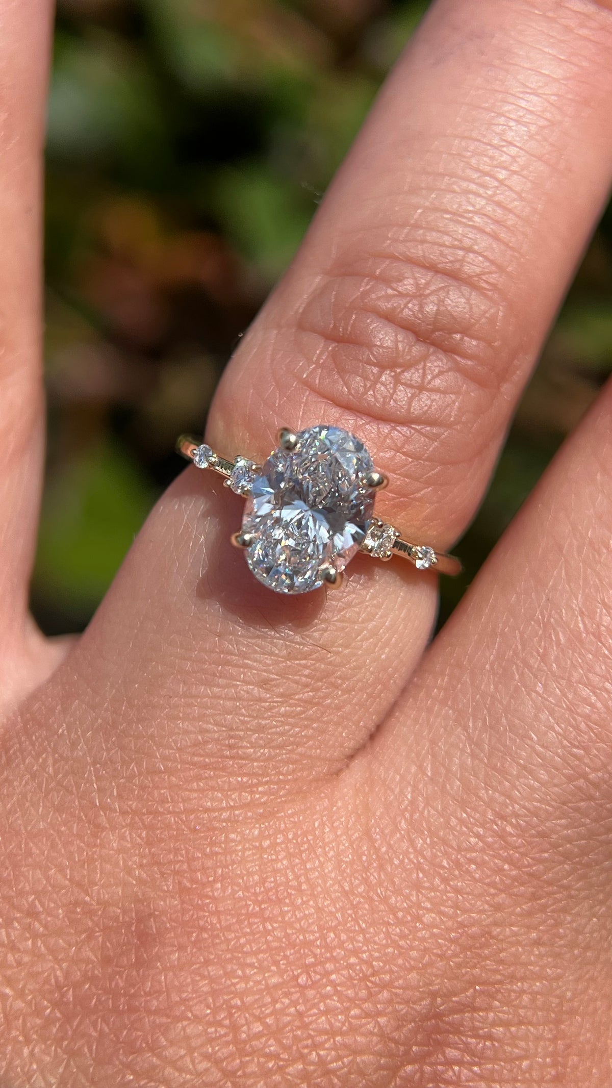 Laci 2.03ct E-VS1 Oval Cut Lab Grown Diamond Engagement Ring 14K Gold