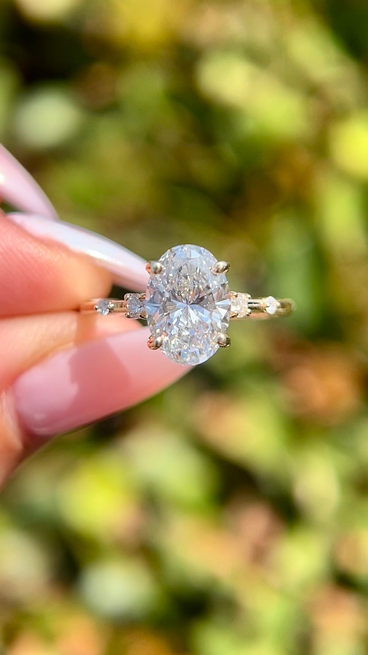 Laci 2.03ct E-VS1 Oval Cut Lab Grown Diamond Engagement Ring 14K Gold