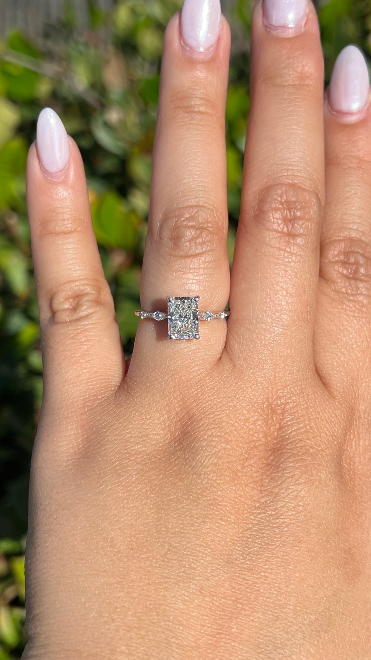 Maci 2.26ct E-VS1 Radiant Cut Lab Grown Diamond Engagement Ring 14K Gold