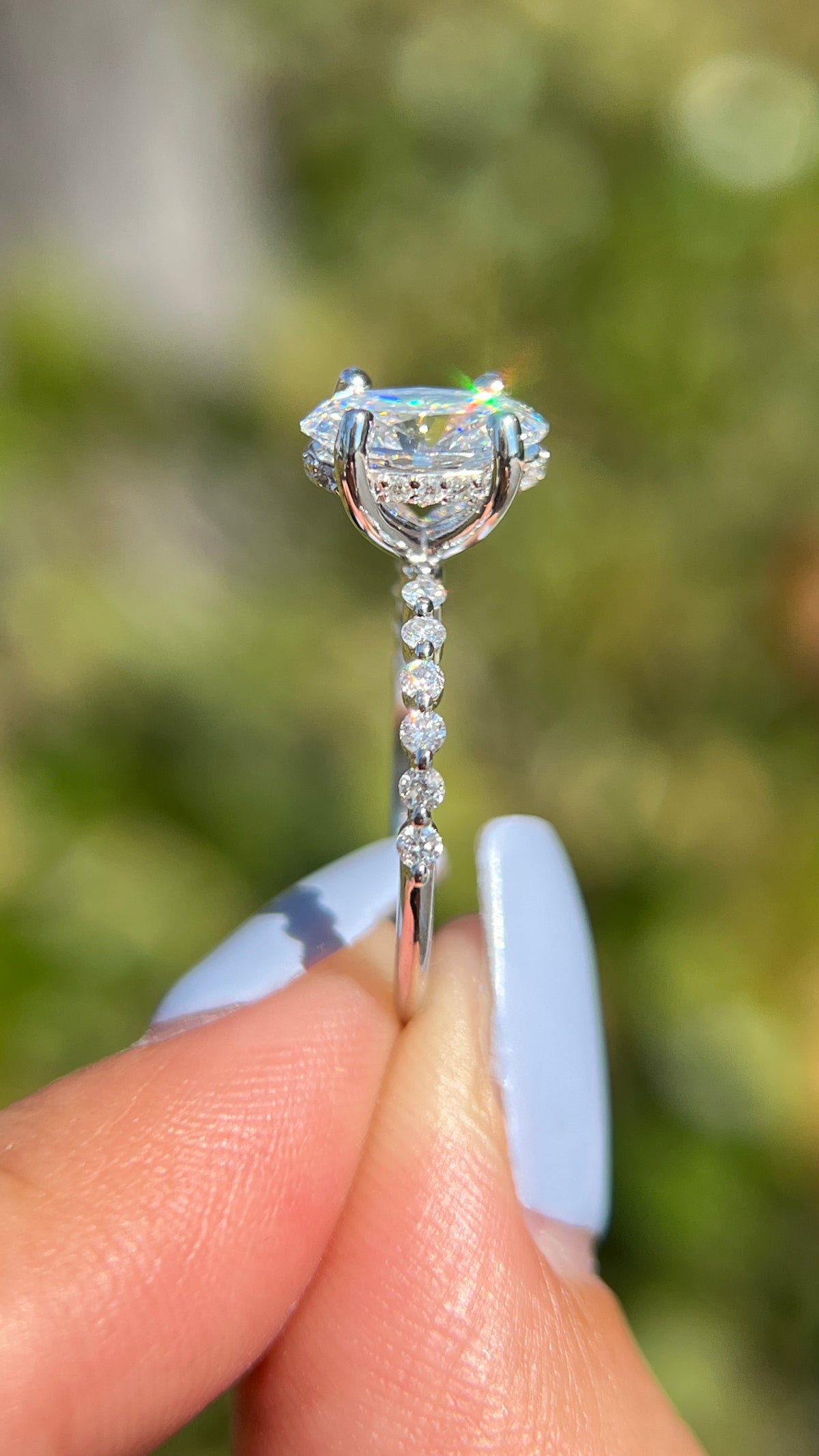 Iris 1.58ct E-VS1 Oval Cut Lab Grown Diamond Engagement Ring 14K Gold