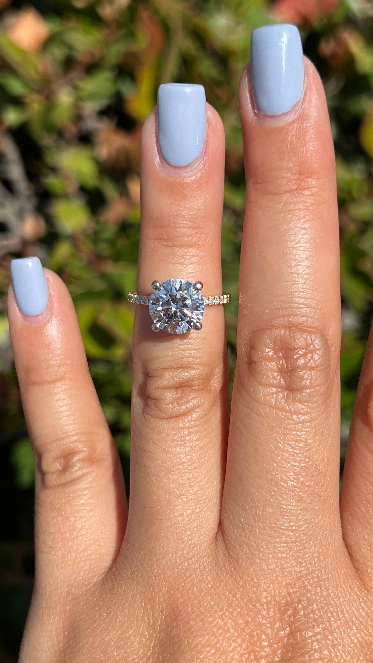 Jada 2.06ct E-VS1 Round Cut Lab Grown Diamond Engagement Ring 14K Gold