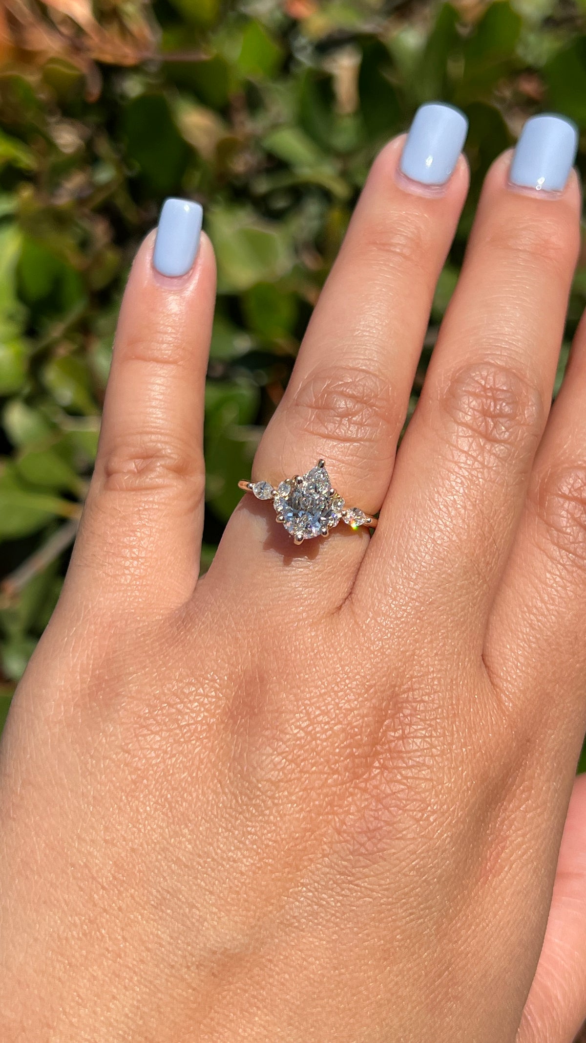 Mia 1.38ct F-VS1 Pear Cut Lab Grown Diamond Engagement Ring 14K Gold