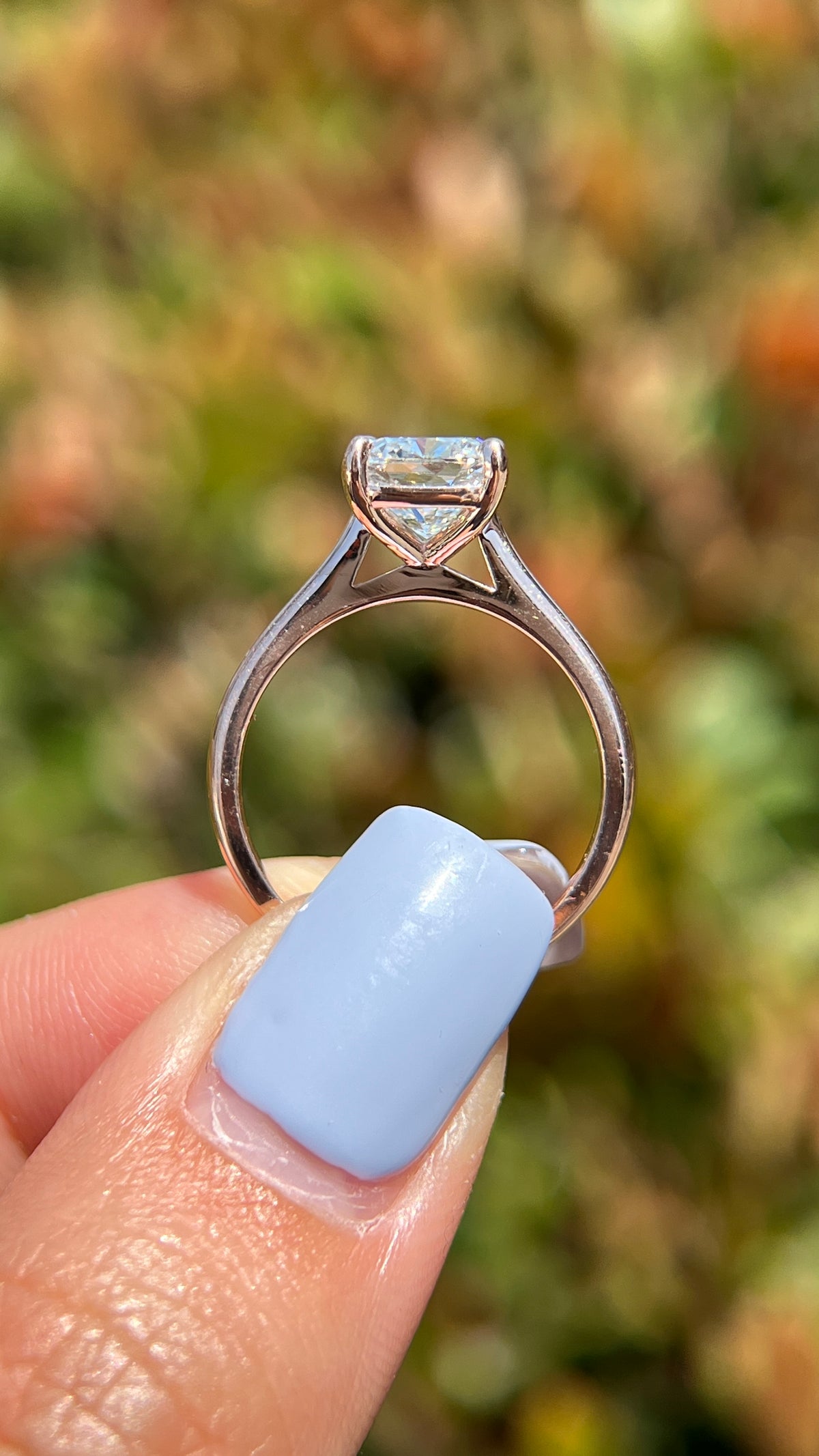 Ava 1.91ct F-VS1 Cushion Cut Lab Grown Diamond Engagement Ring 14K Gold