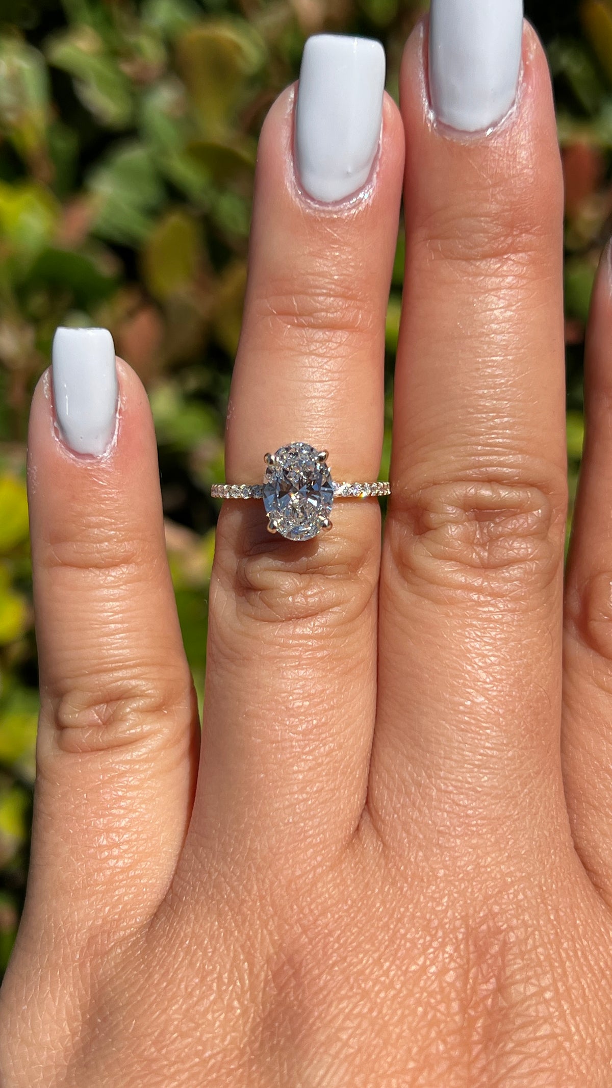 Jada 1.58ct E-VS1 Oval Cut Lab Grown Diamond Engagement Ring 14K Gold