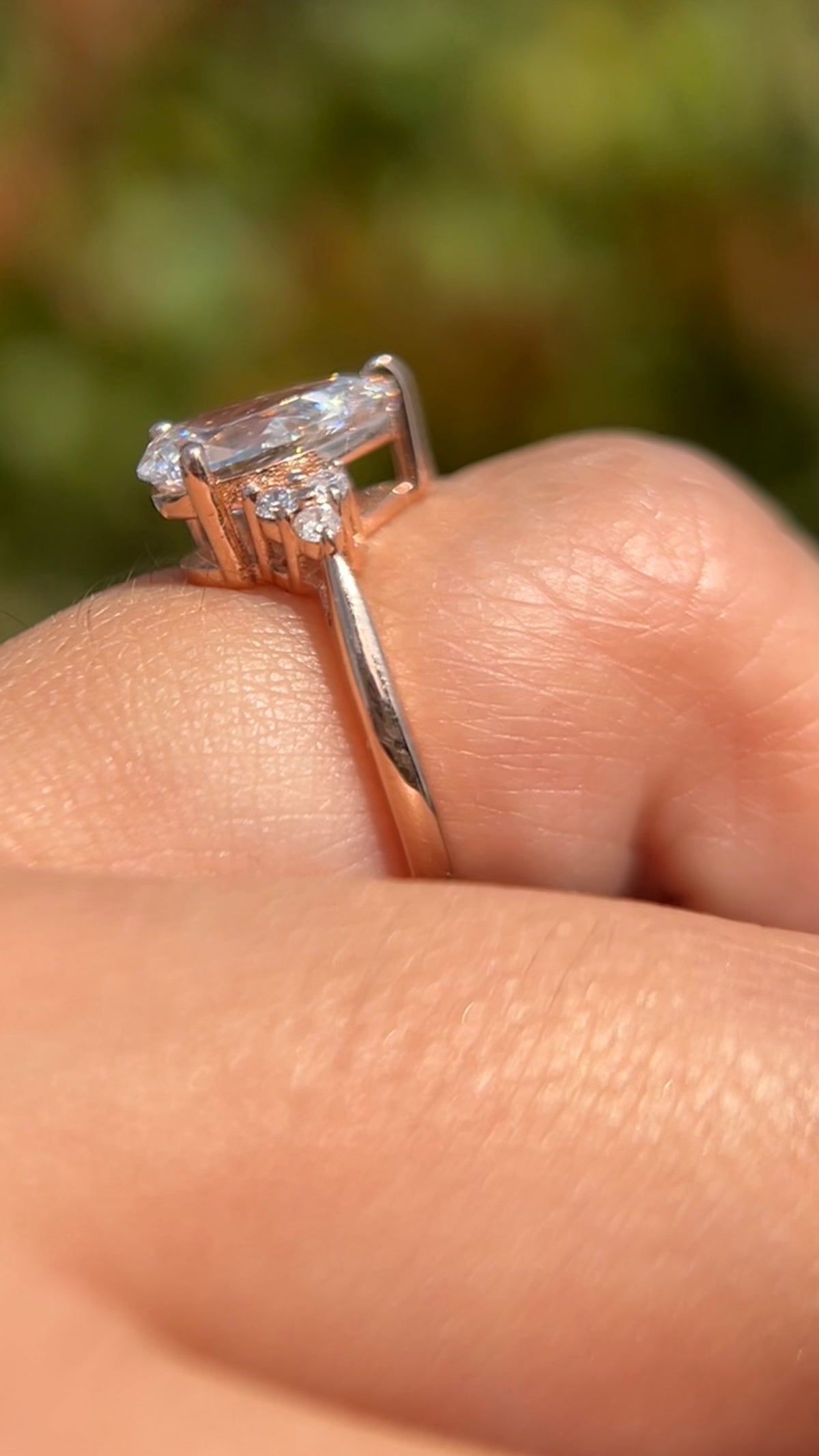 Traci 2.09ct F-VS1 Pear Cut Lab Grown Diamond Engagement Ring 14K Gold