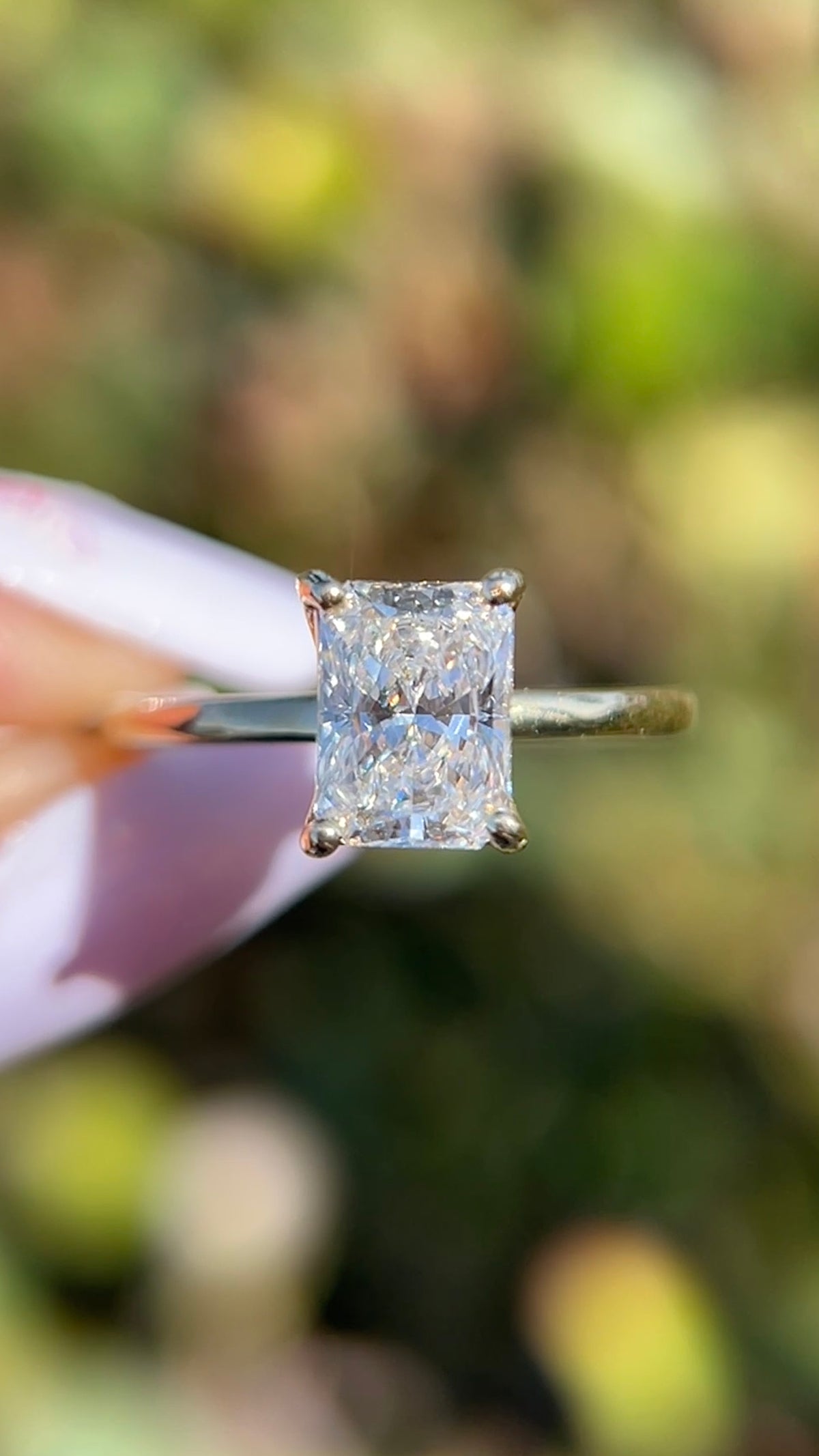 Sophi 1.51ct E-VS1 Radiant Cut Lab Grown Diamond Engagement Ring 14K Gold