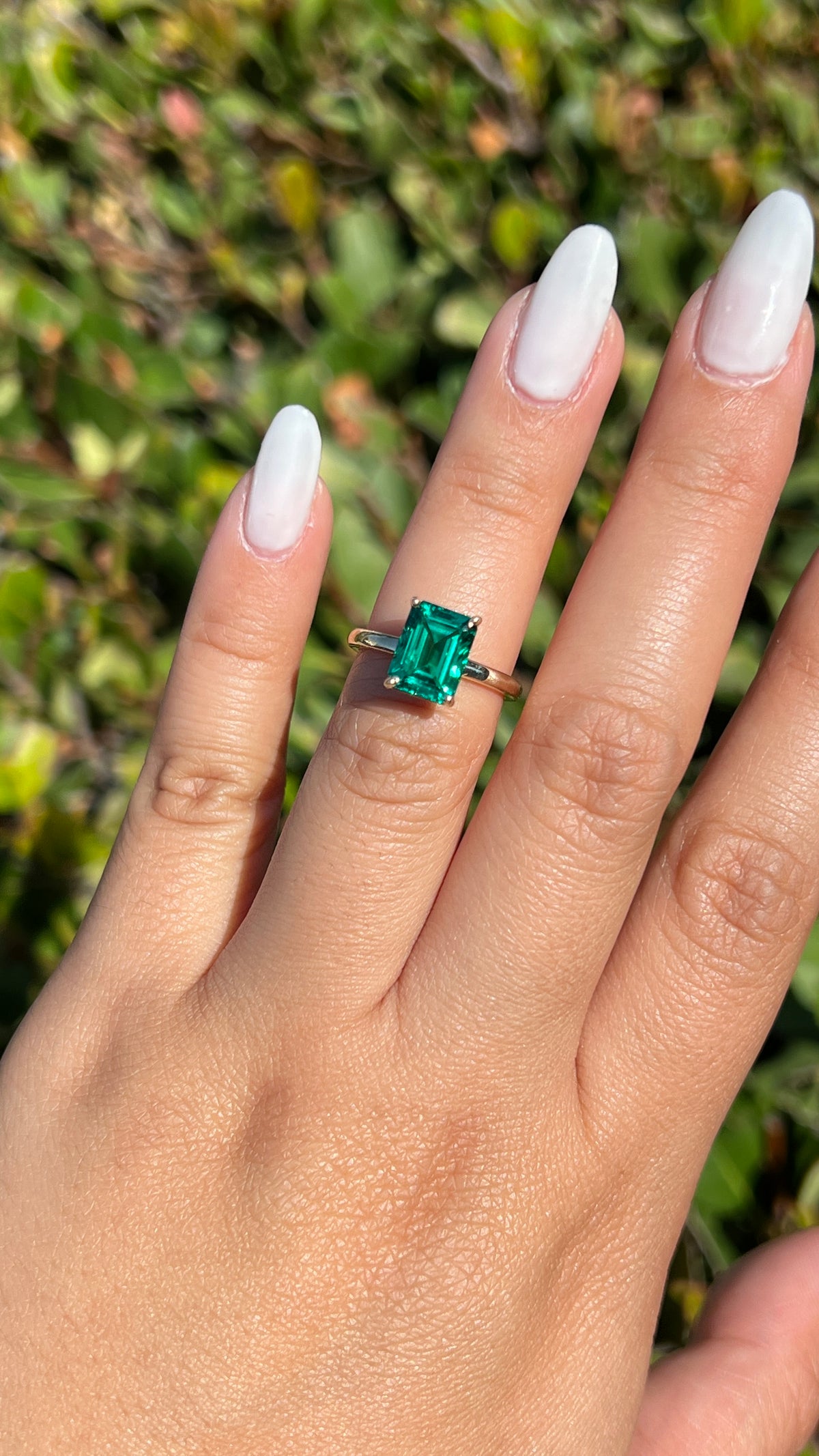 Sophi 2.00ct Chatham Emerald Lab Grown Engagement Ring 14K Gold
