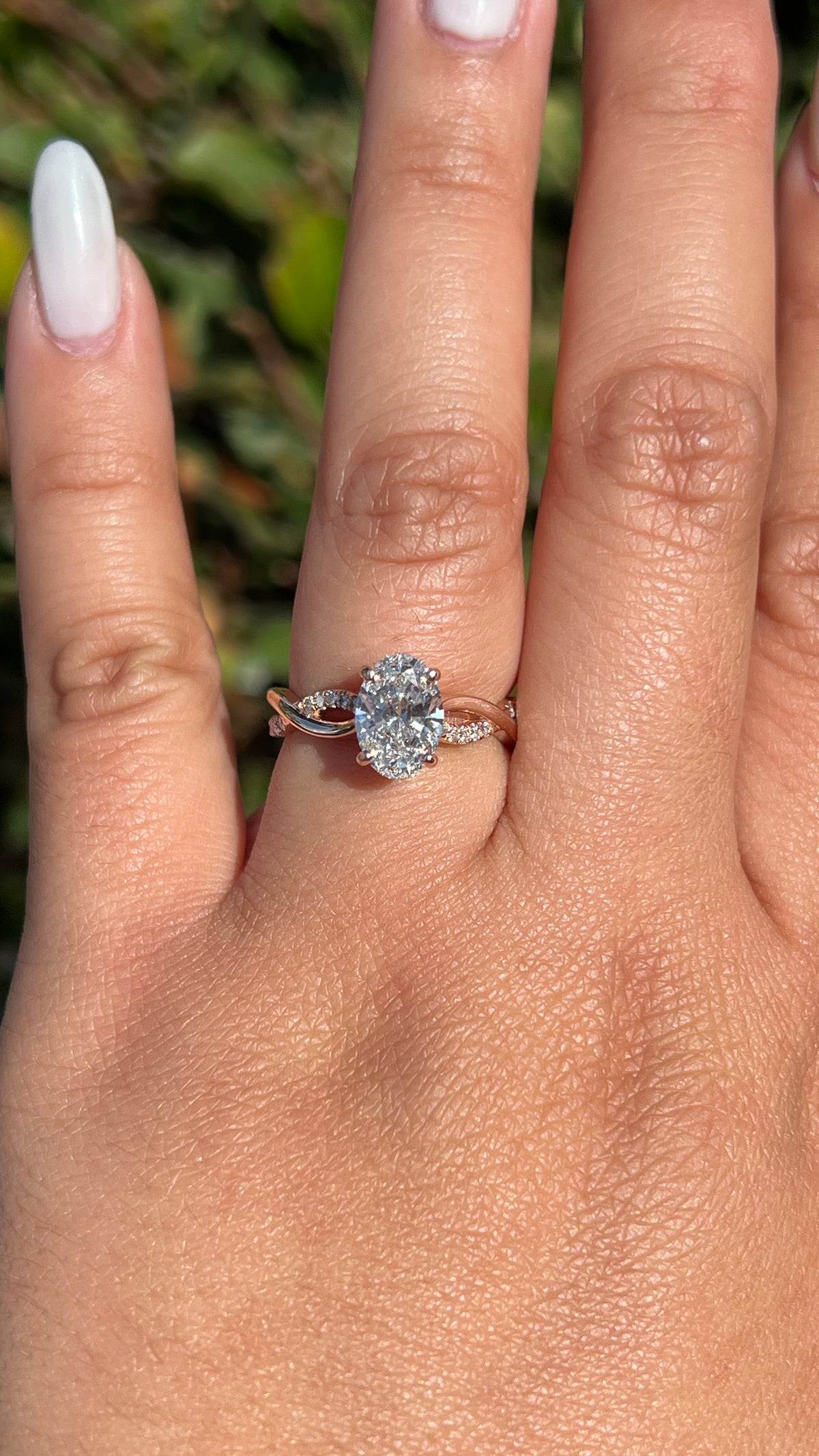 Lana 1.58ct E-VS1 Oval Cut Lab Grown Diamond Engagement Ring 14K Gold