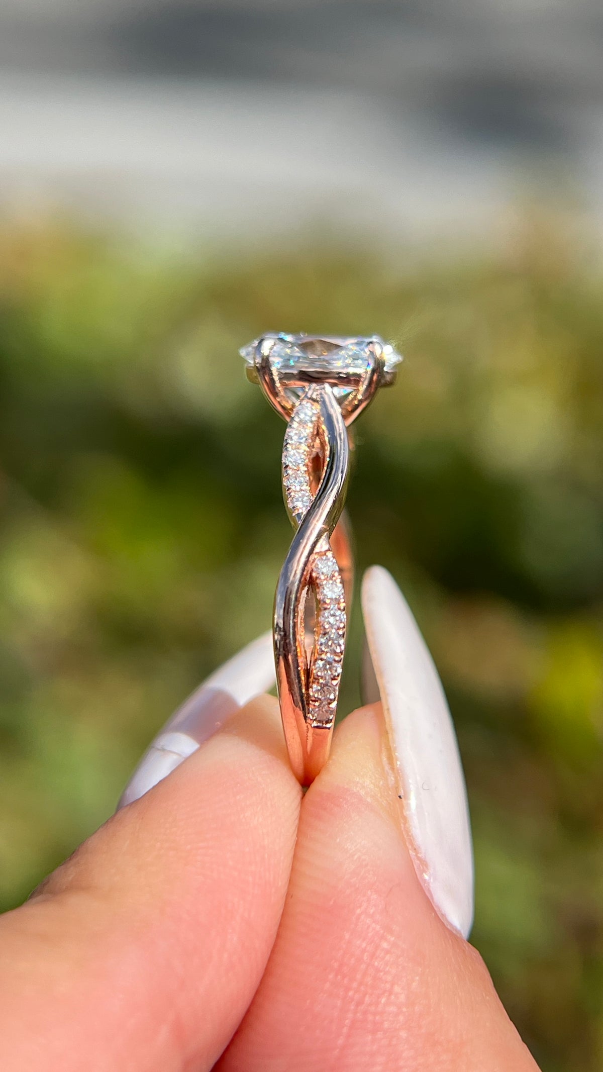 Lana 1.58ct E-VS1 Oval Cut Lab Grown Diamond Engagement Ring 14K Gold