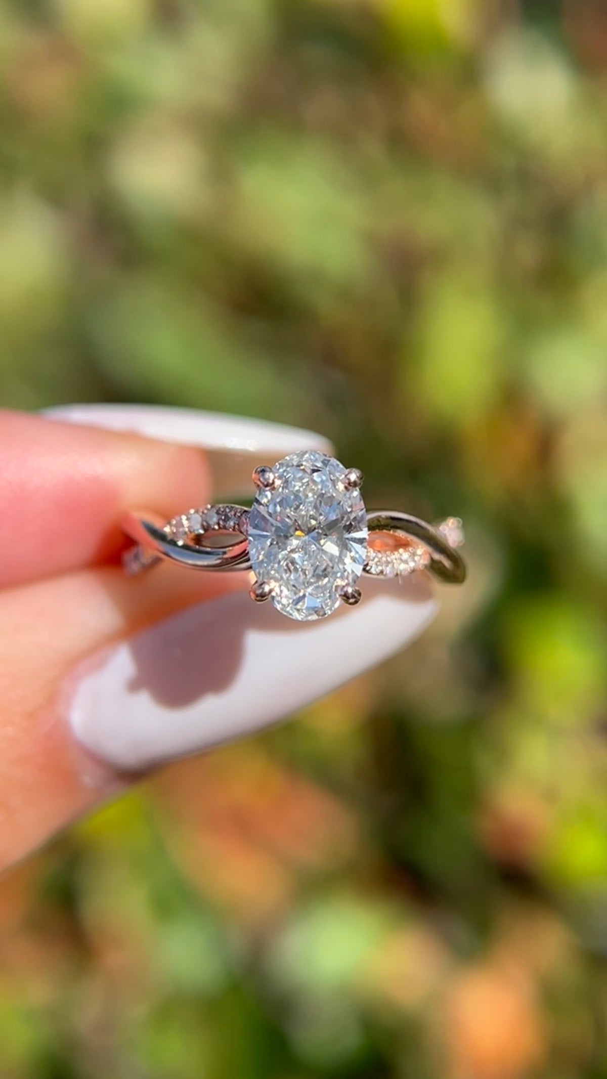 Lana 1.58ct E-VS1 Oval Cut Lab Grown Diamond Engagement Ring 14K Gold