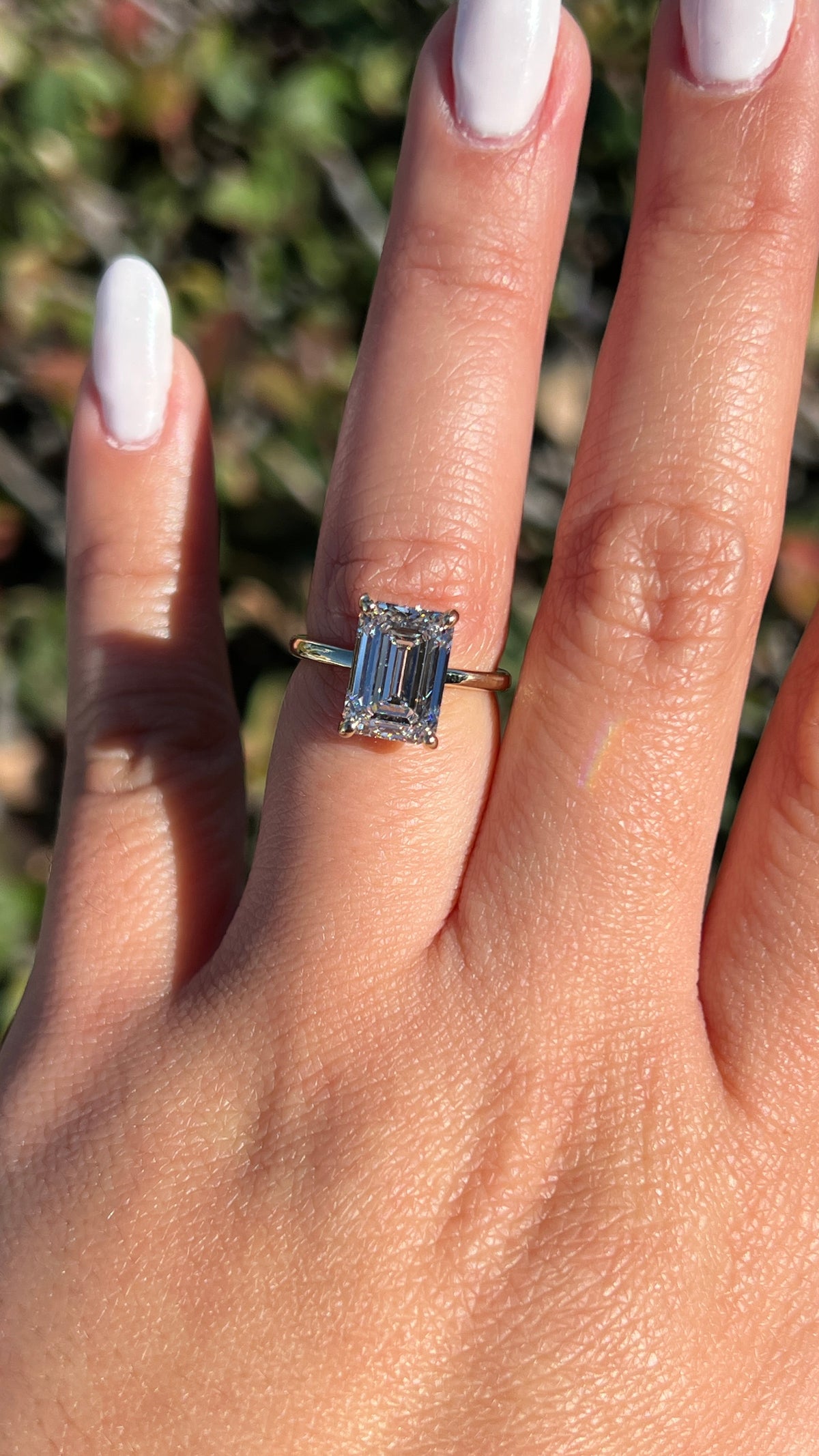 Sophi 3.76ct E-VS1 Emerald Cut Lab Grown Diamond Engagement Ring 14K Gold