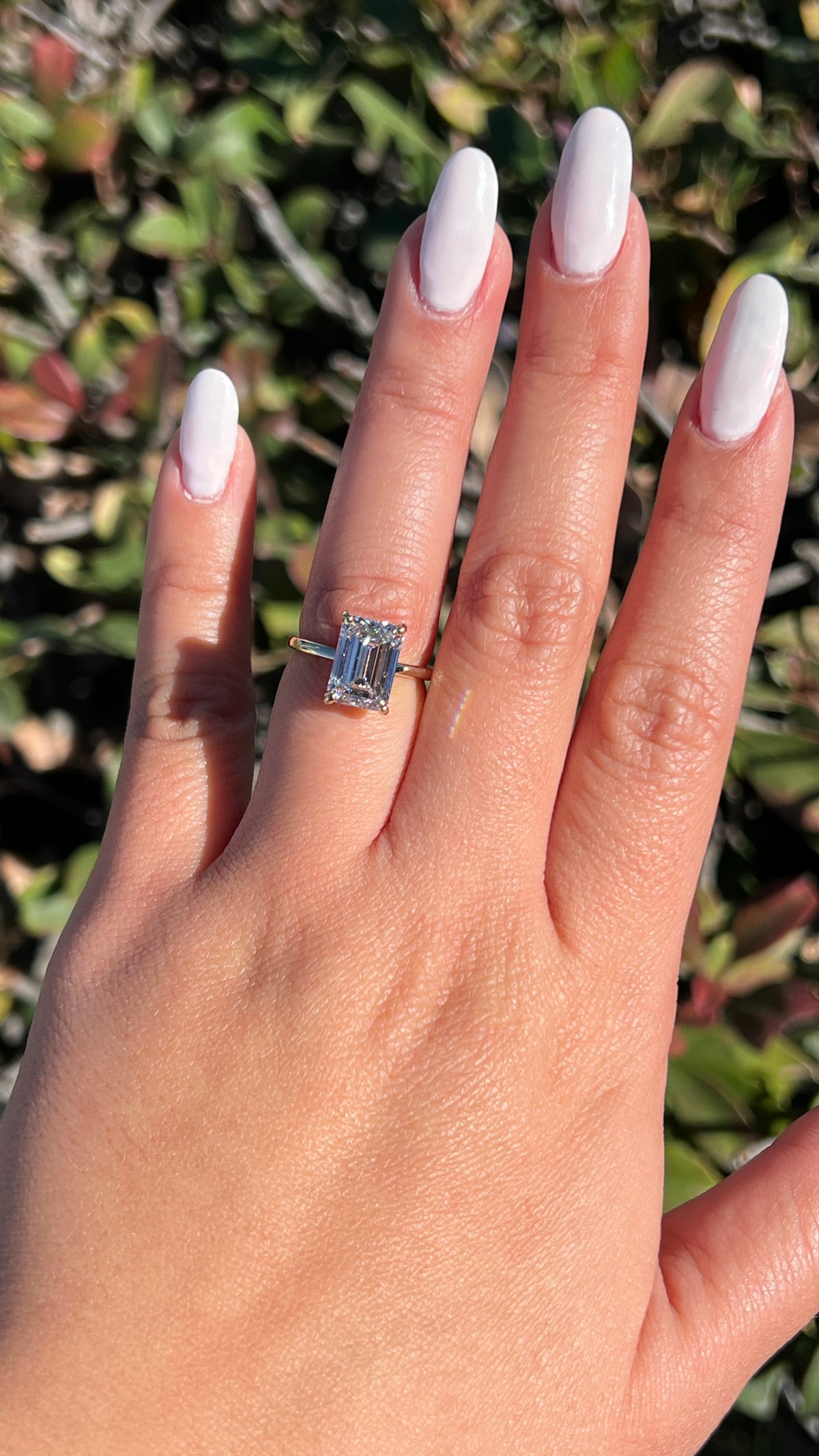 Sophi 3.76ct E-VS1 Emerald Cut Lab Grown Diamond Engagement Ring 14K Gold