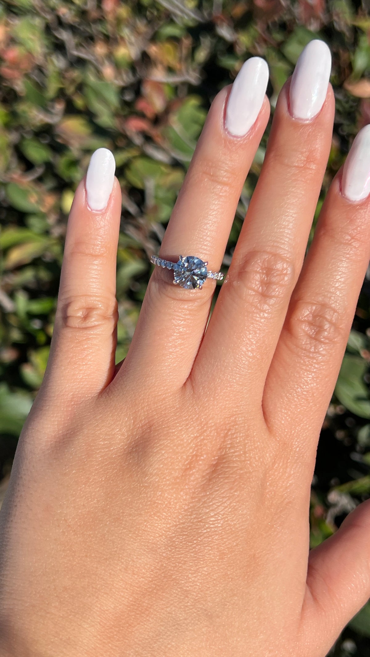 Cynthia 2.09ct E-VS1 Round Cut Lab Grown Diamond Engagement Ring 14K Gold