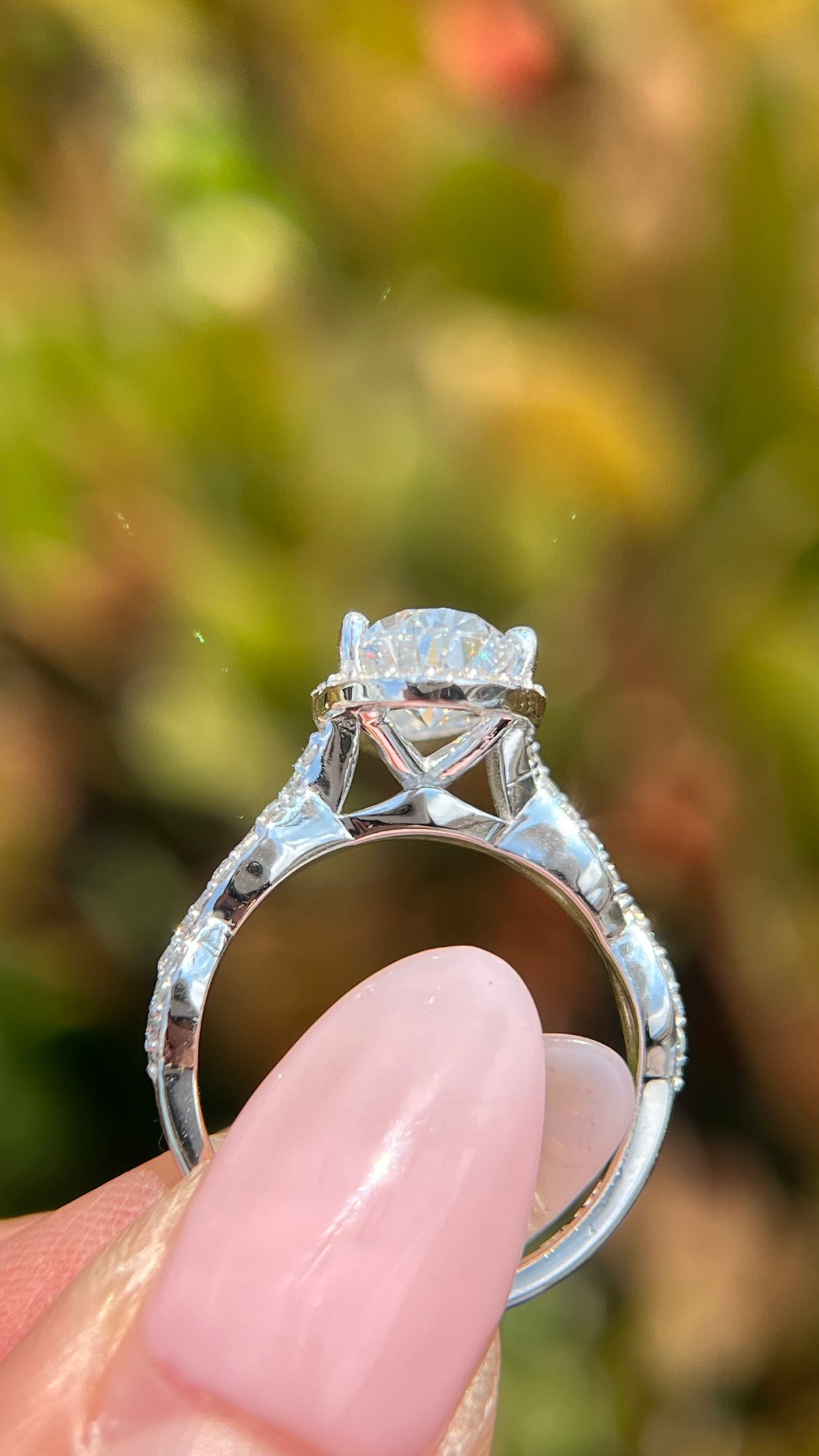 Linda 1.38ct F-VS1 Pear Cut Lab Grown Diamond Engagement Ring 14K Gold