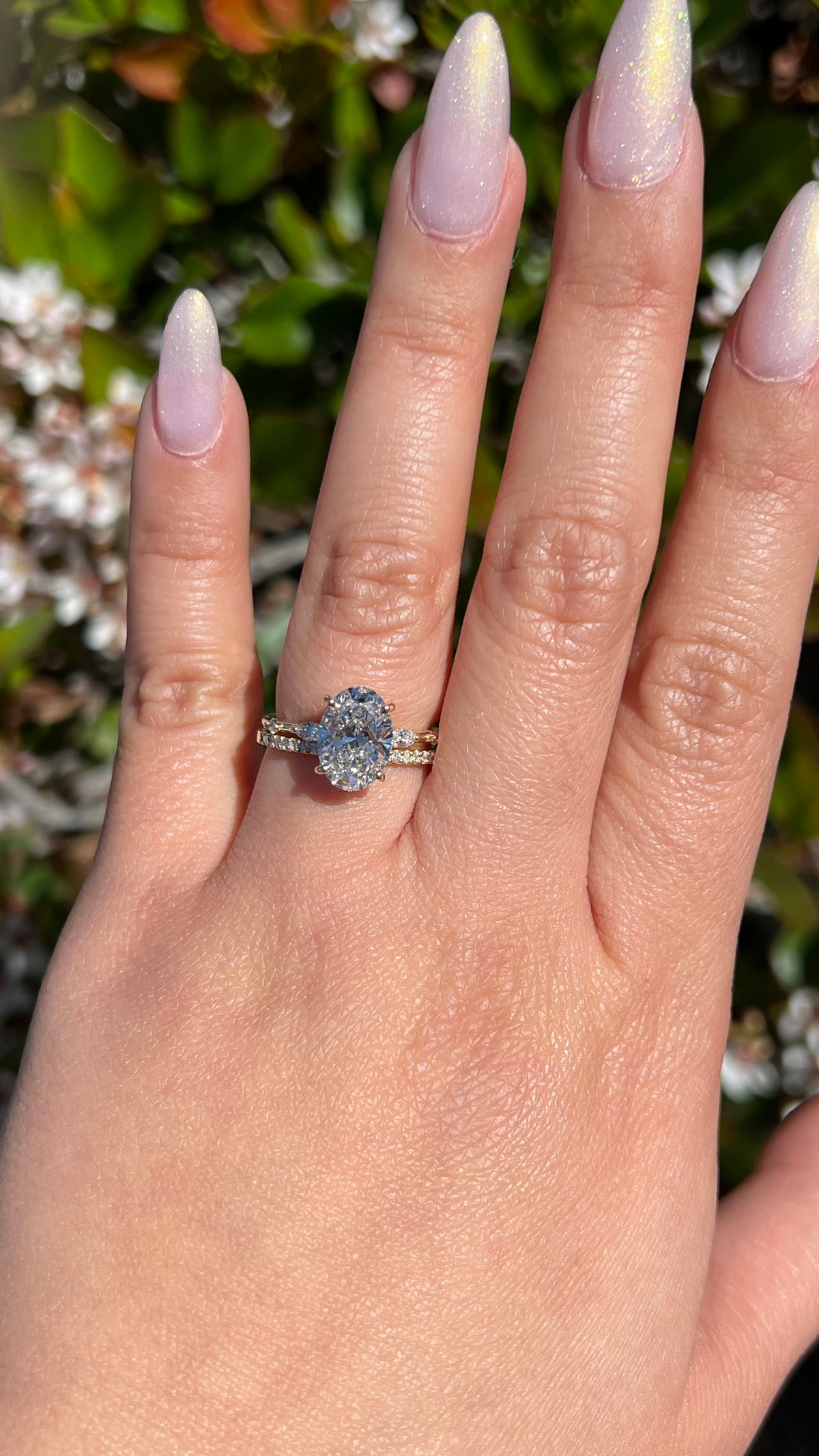 Maci 2.56ct E-VS1 Oval Cut Lab Grown Diamond Engagement Ring 14K Gold