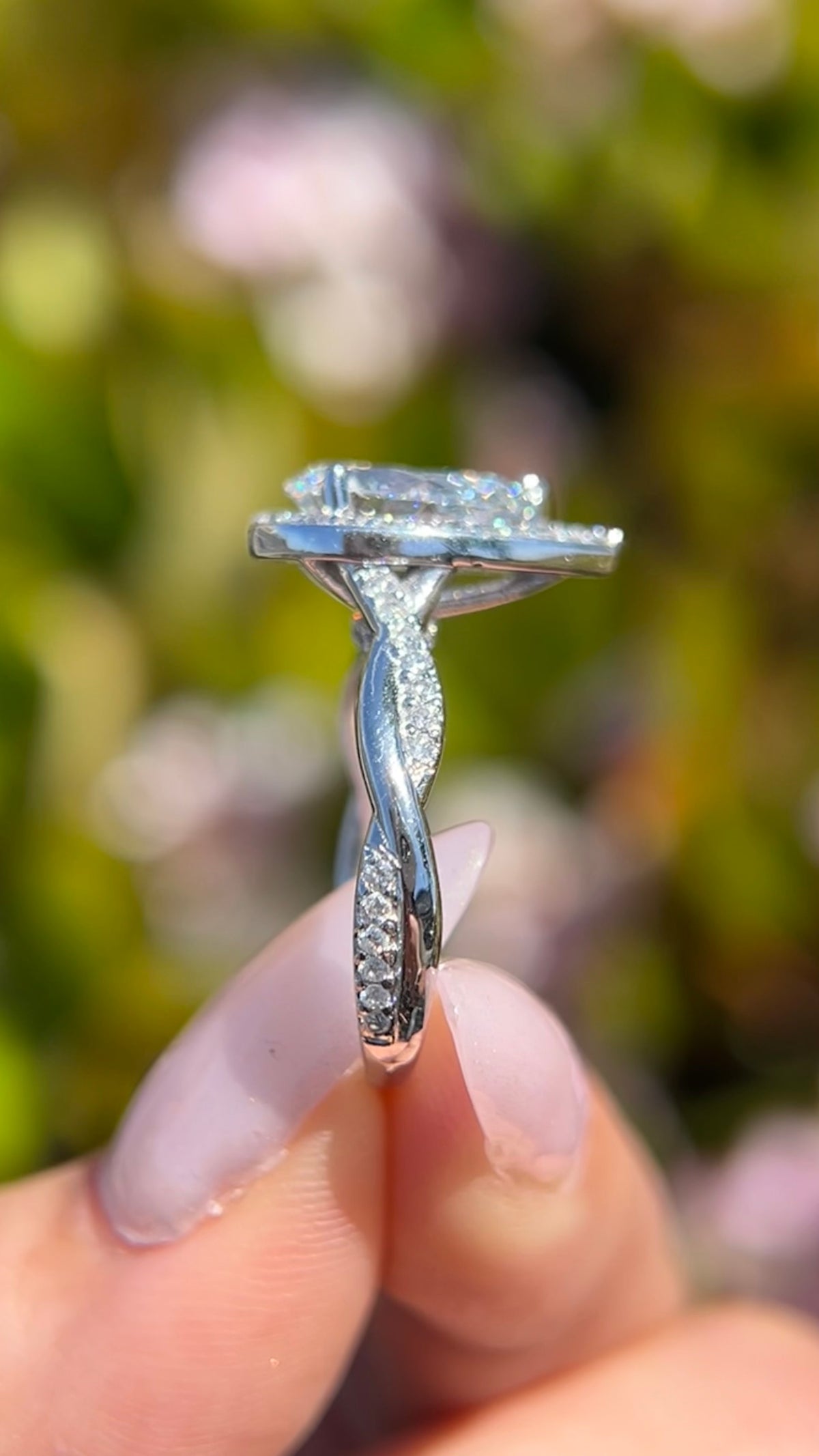 Lena Halo 2.07ct F-VS1 Pear Cut Lab Grown Diamond Engagement Ring 14K Gold